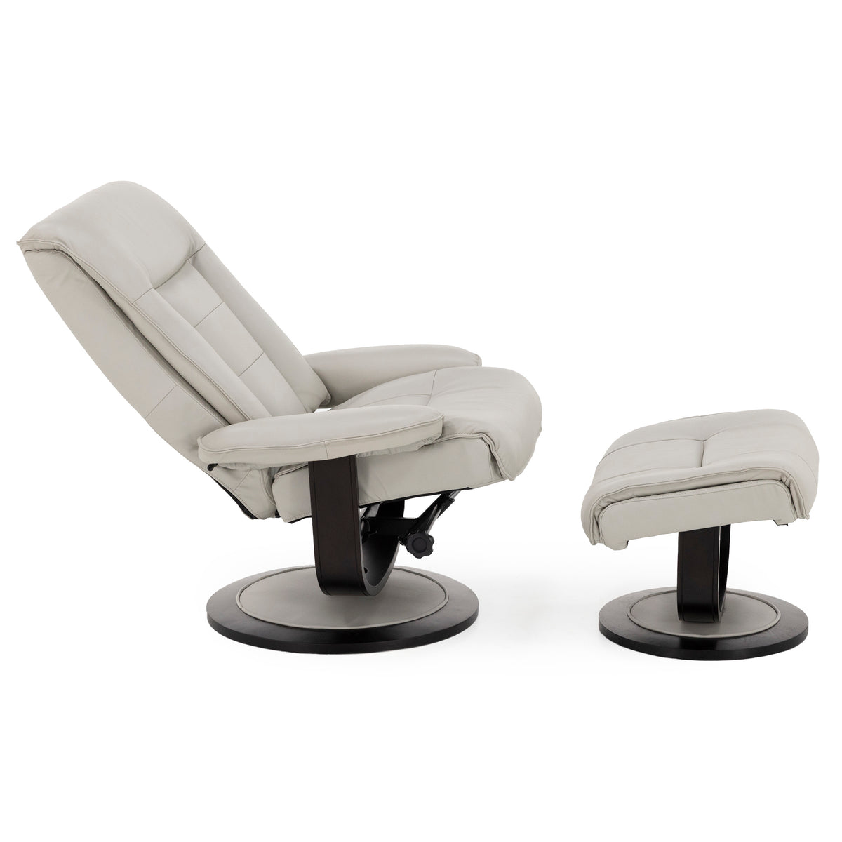 Genevive Leather Chair and Ottoman Set