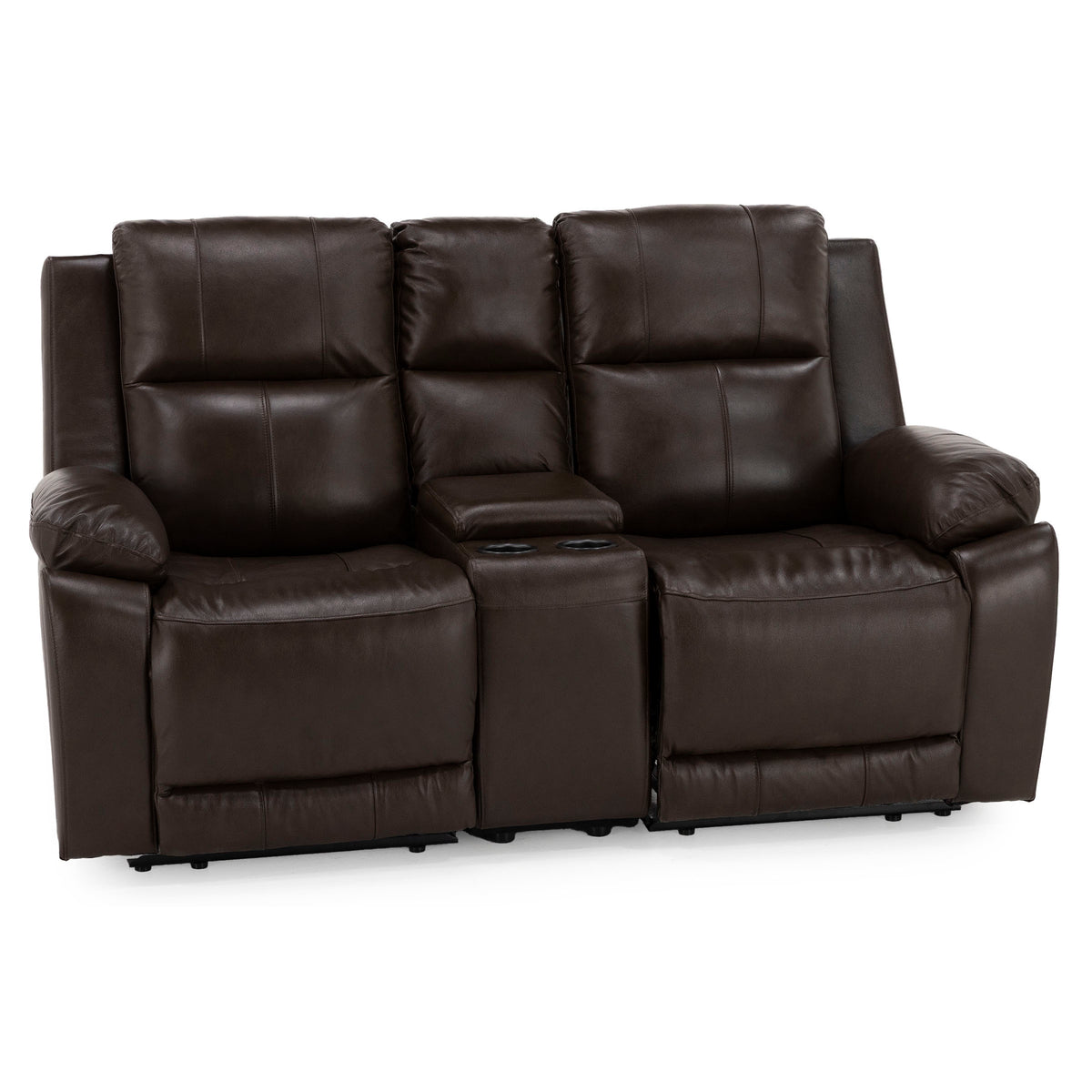 Palace 3-Pc. Leather Reclining Console Loveseat