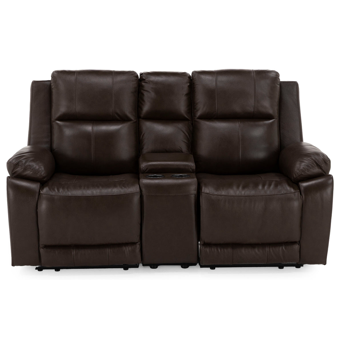 Palace 3-Pc. Leather Reclining Console Loveseat