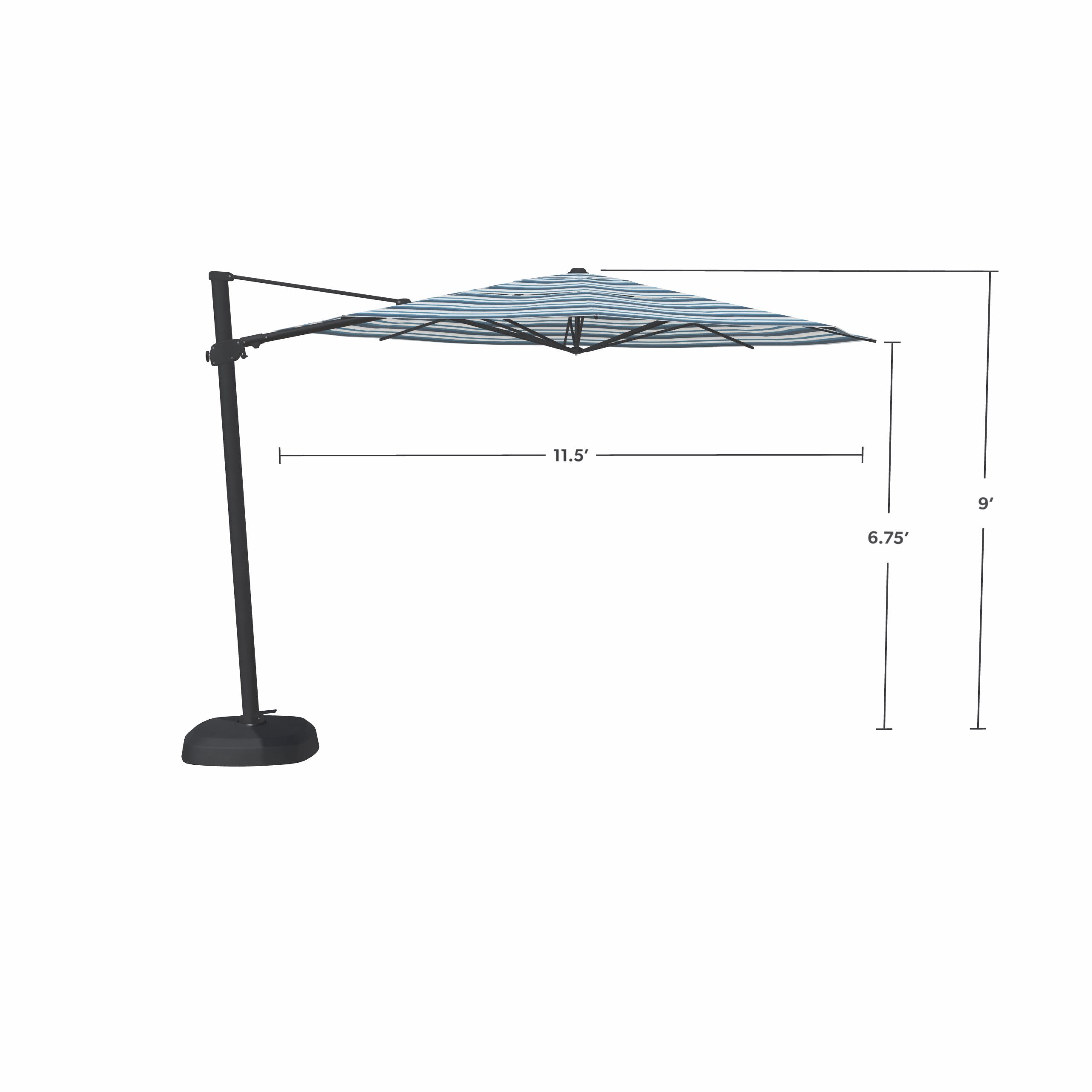2-Pc 11' Cantilever Gateway Coast Umbrella