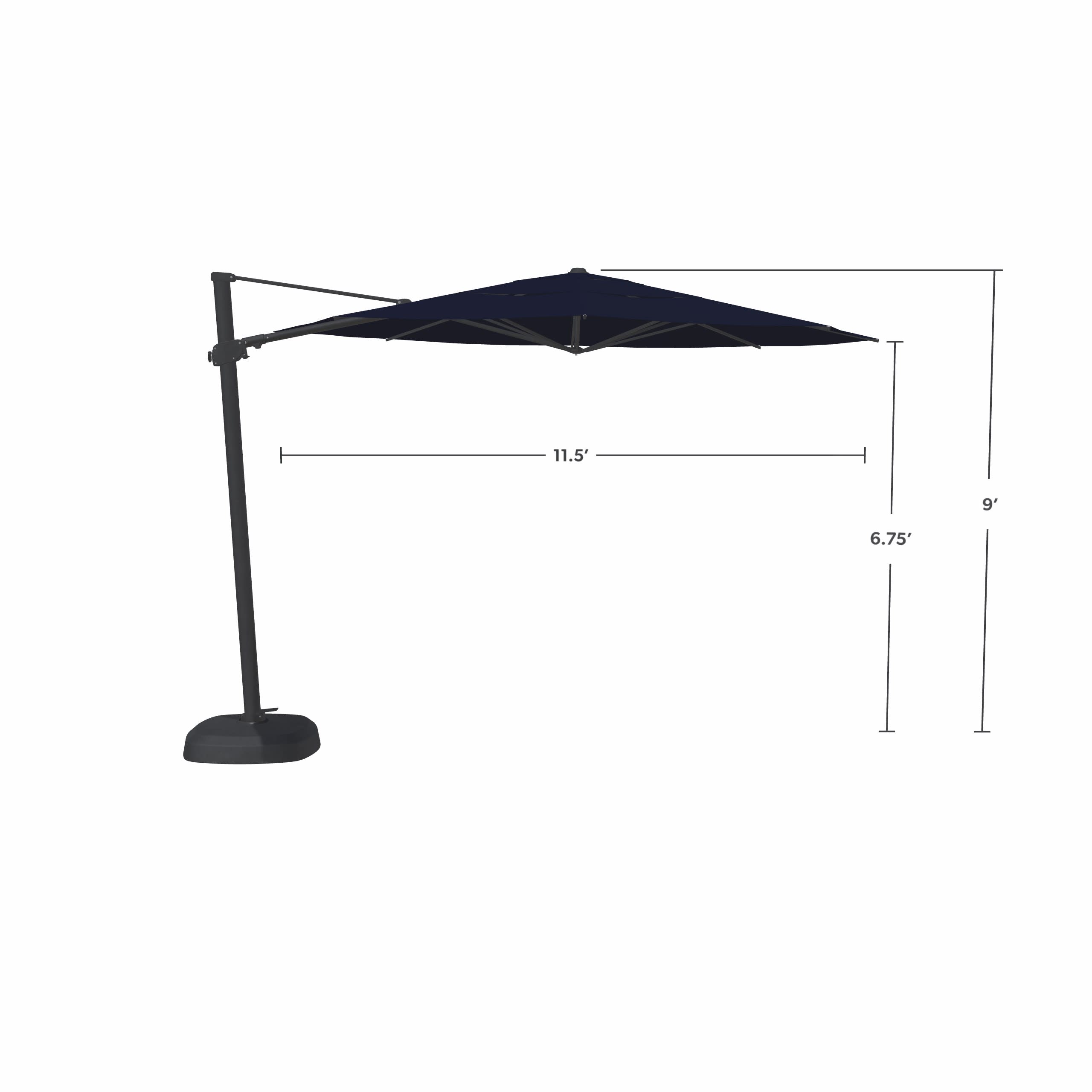 2-Pc 11' Cantilever Navy Umbrella