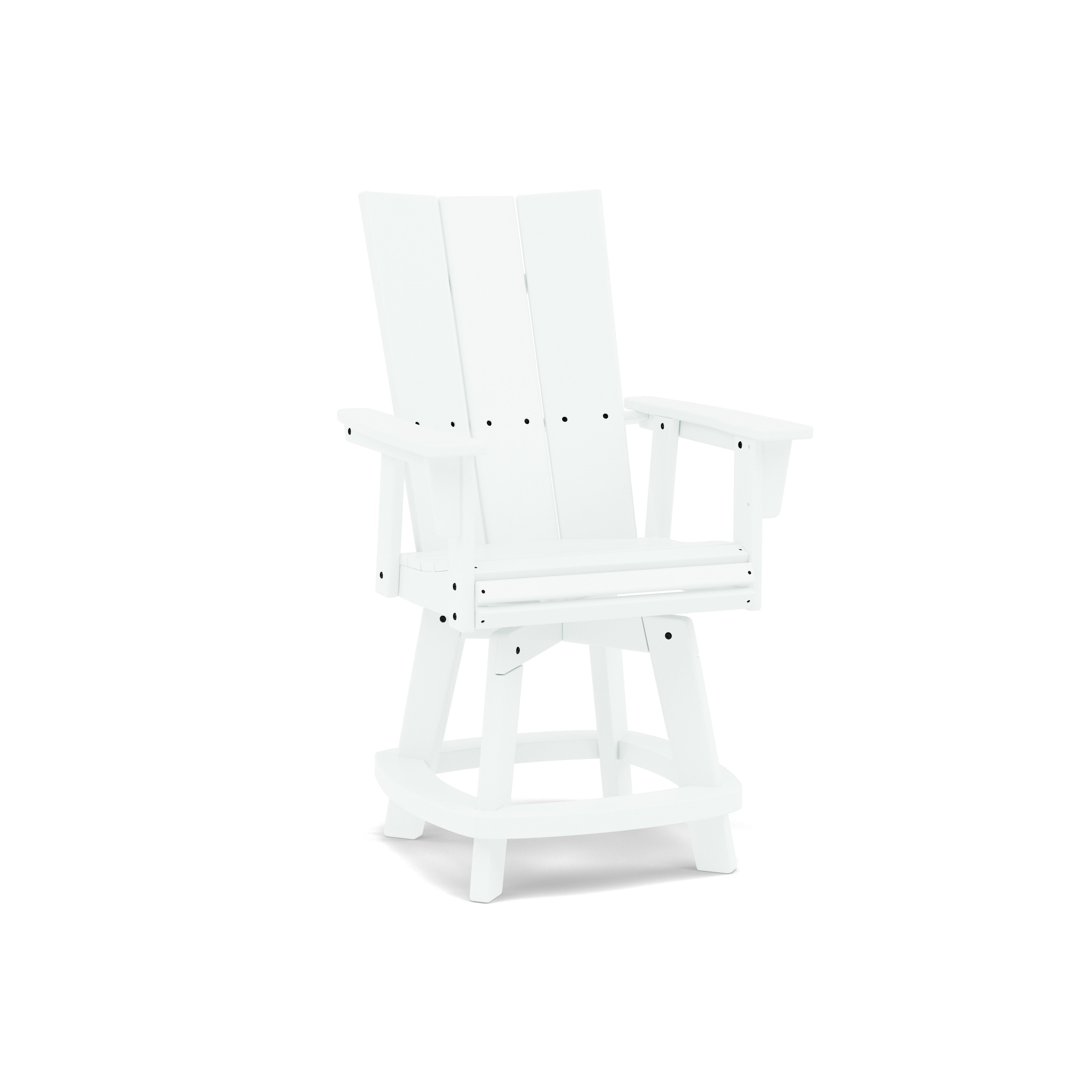 Modern Curveback Adirondack Swivel Counter Chair