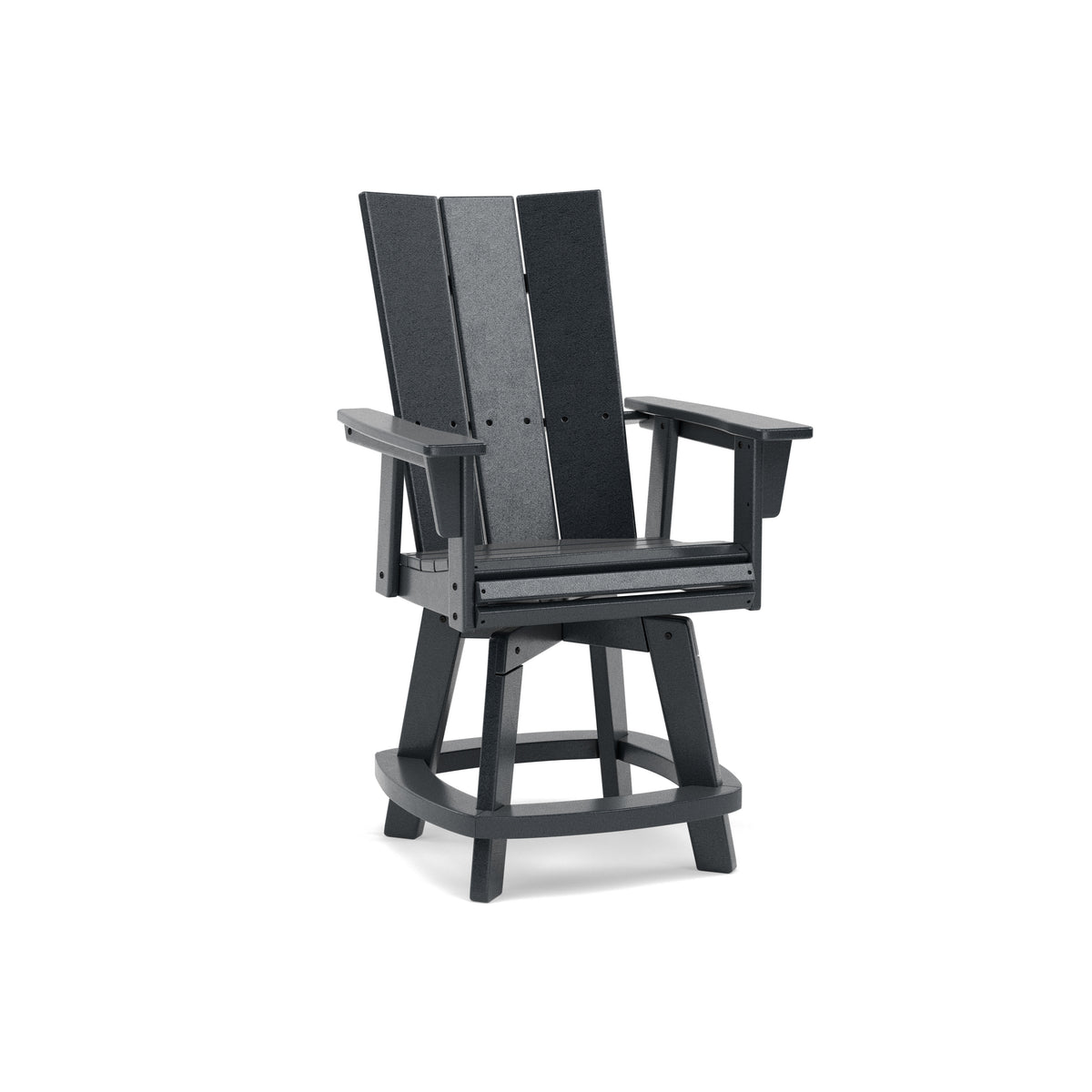 Modern Curveback Adirondack Swivel Counter Chair