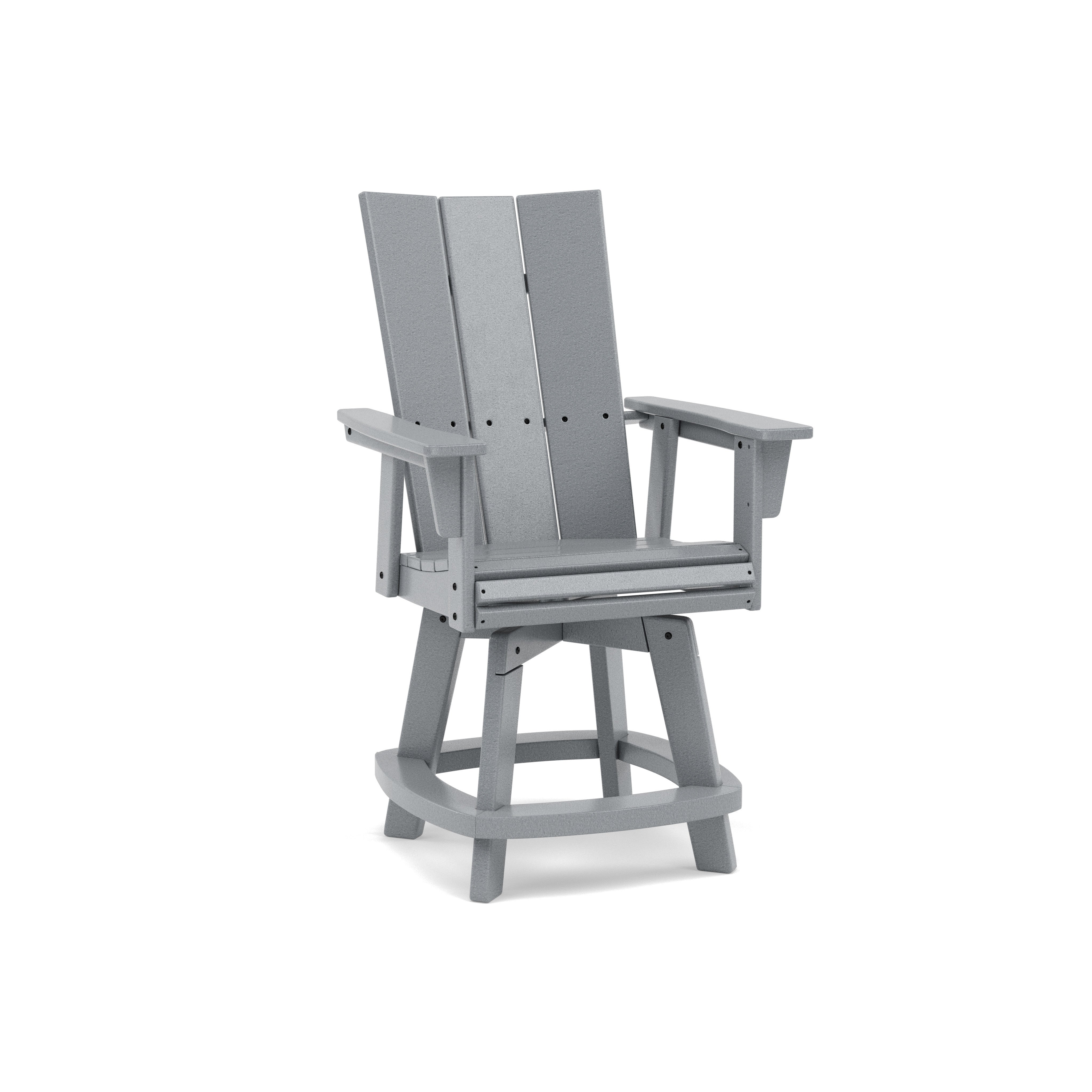 Modern Curveback Adirondack Swivel Counter Chair