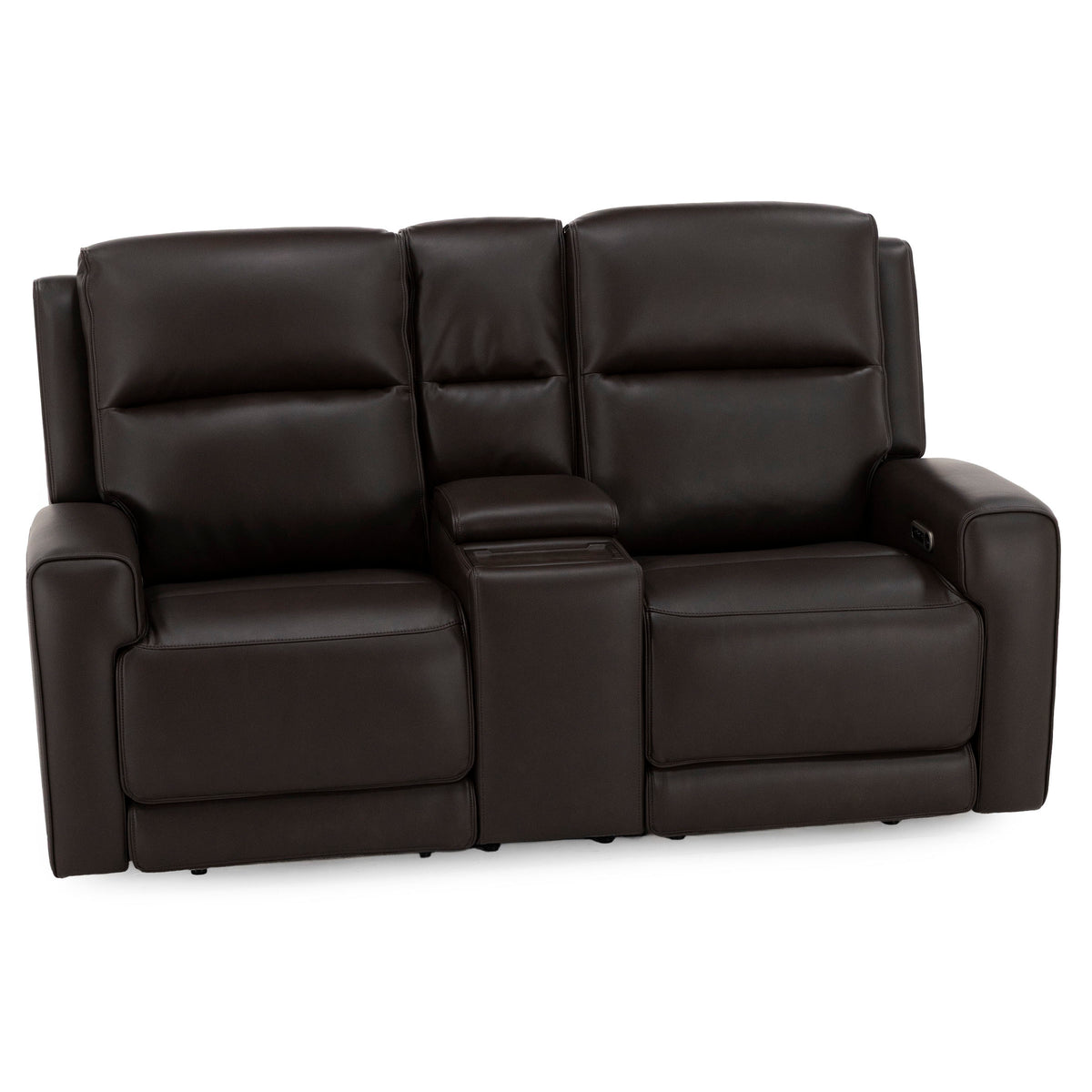 Shawna Power Headrest Reclining Console Loveseat