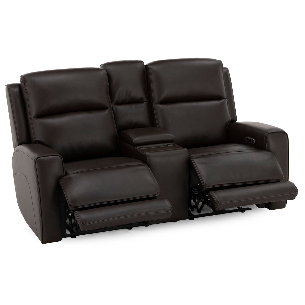 Shawna Power Headrest Reclining Console Loveseat
