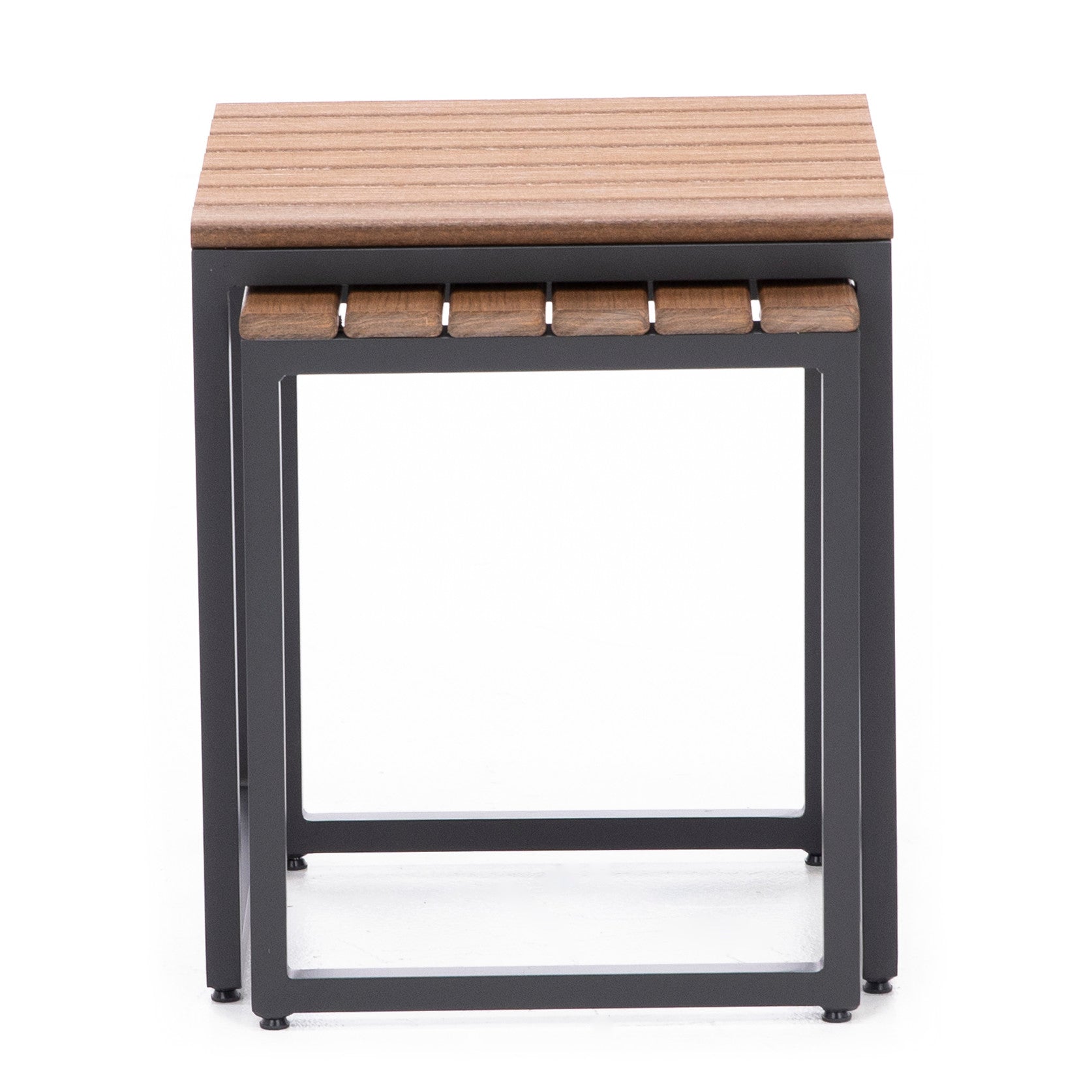 Hixon Nesting End Tables in Dark Gray Antique Mahogany