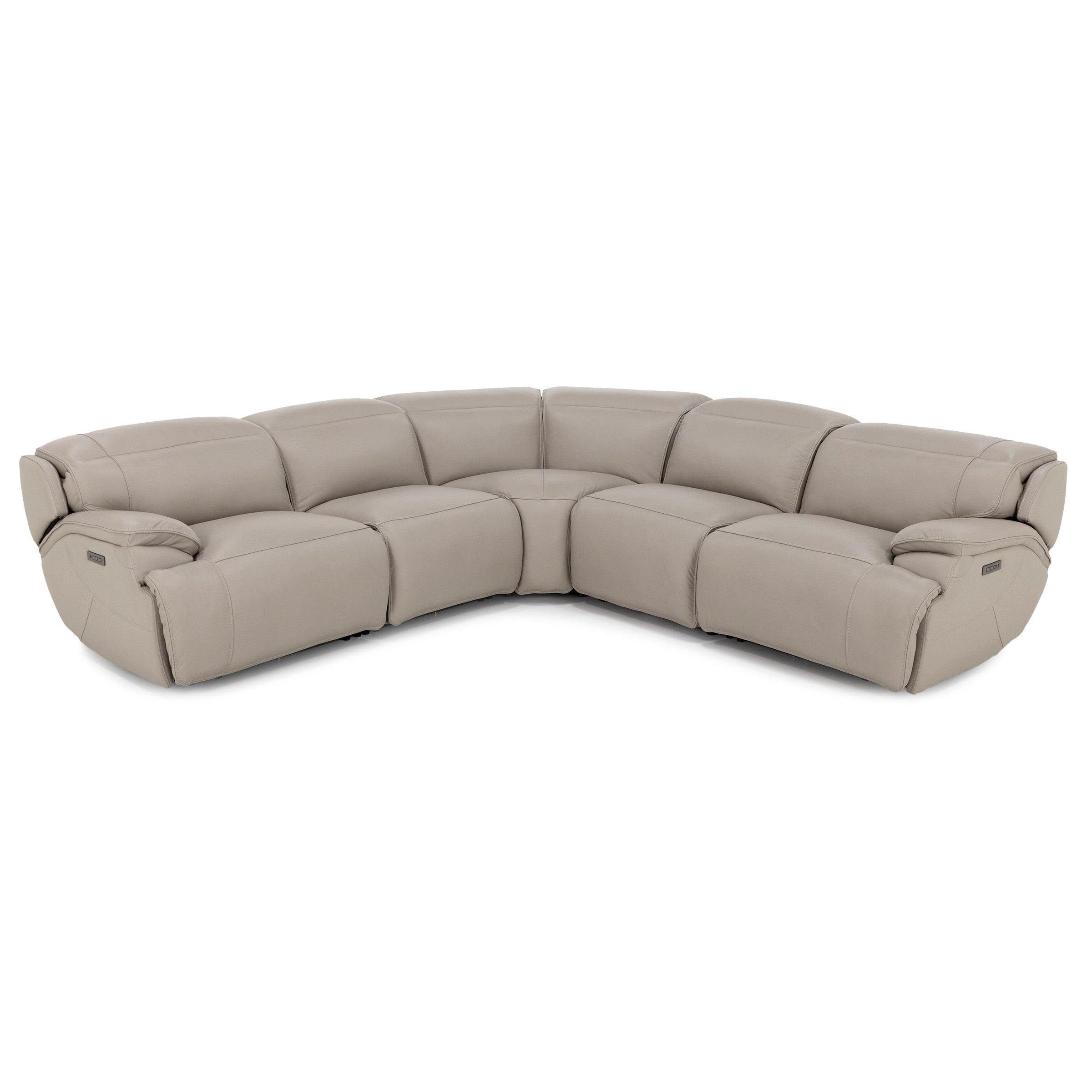 Carrie 5-Pc. Leather Zero Gravity Power Headrest Reclining Modular