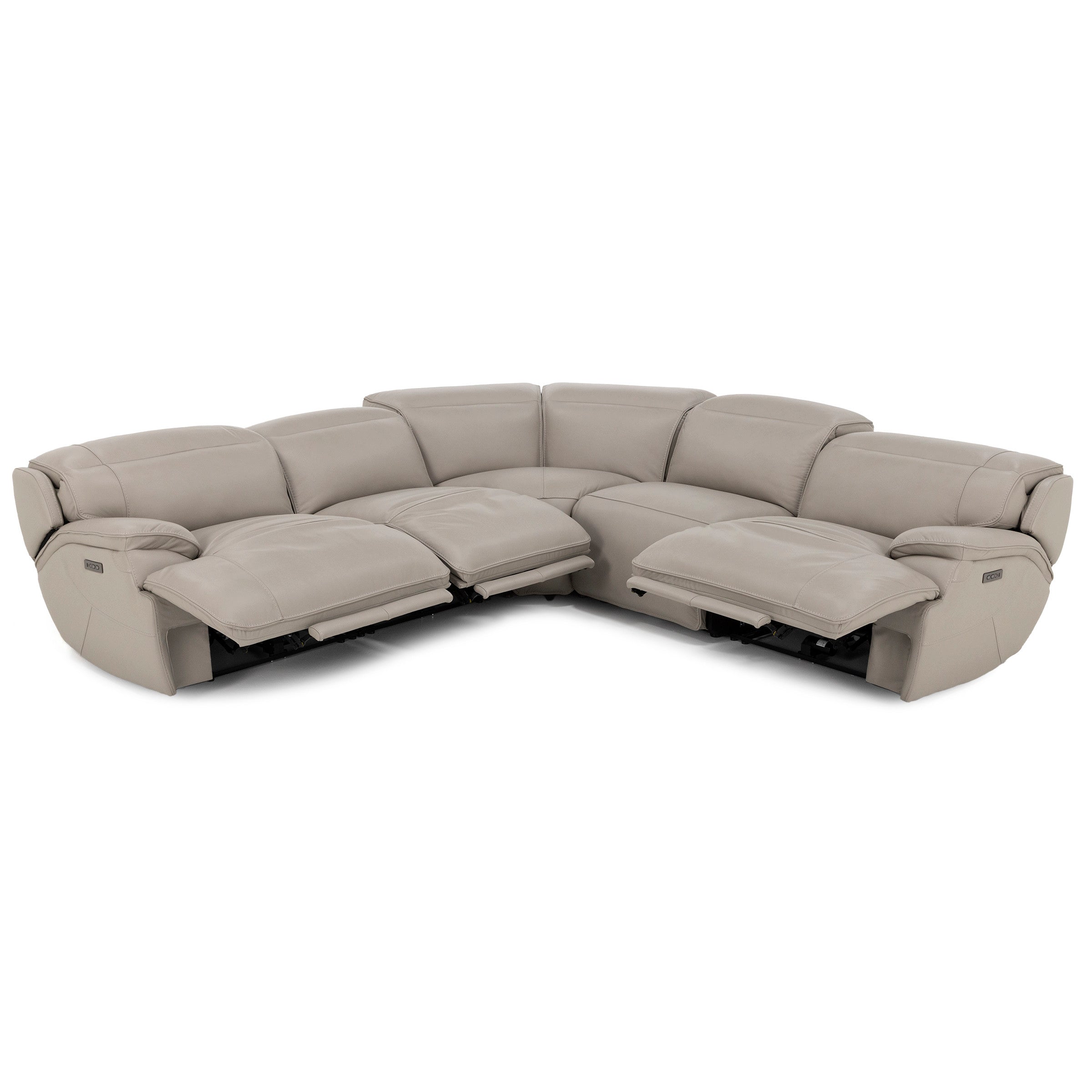 Carrie 5-Pc. Leather Zero Gravity Power Headrest Reclining Modular