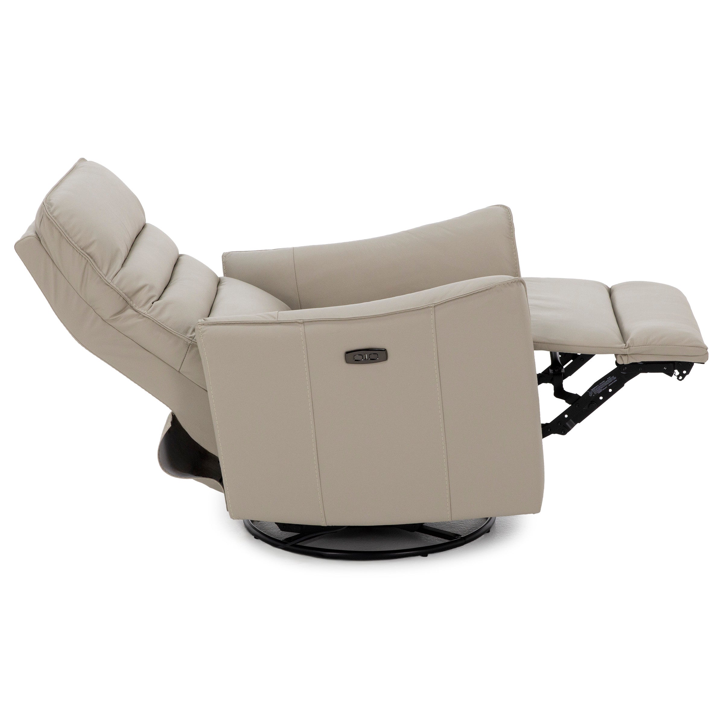 Pasadena Leather Power Headrest Swivel Glider Recliner