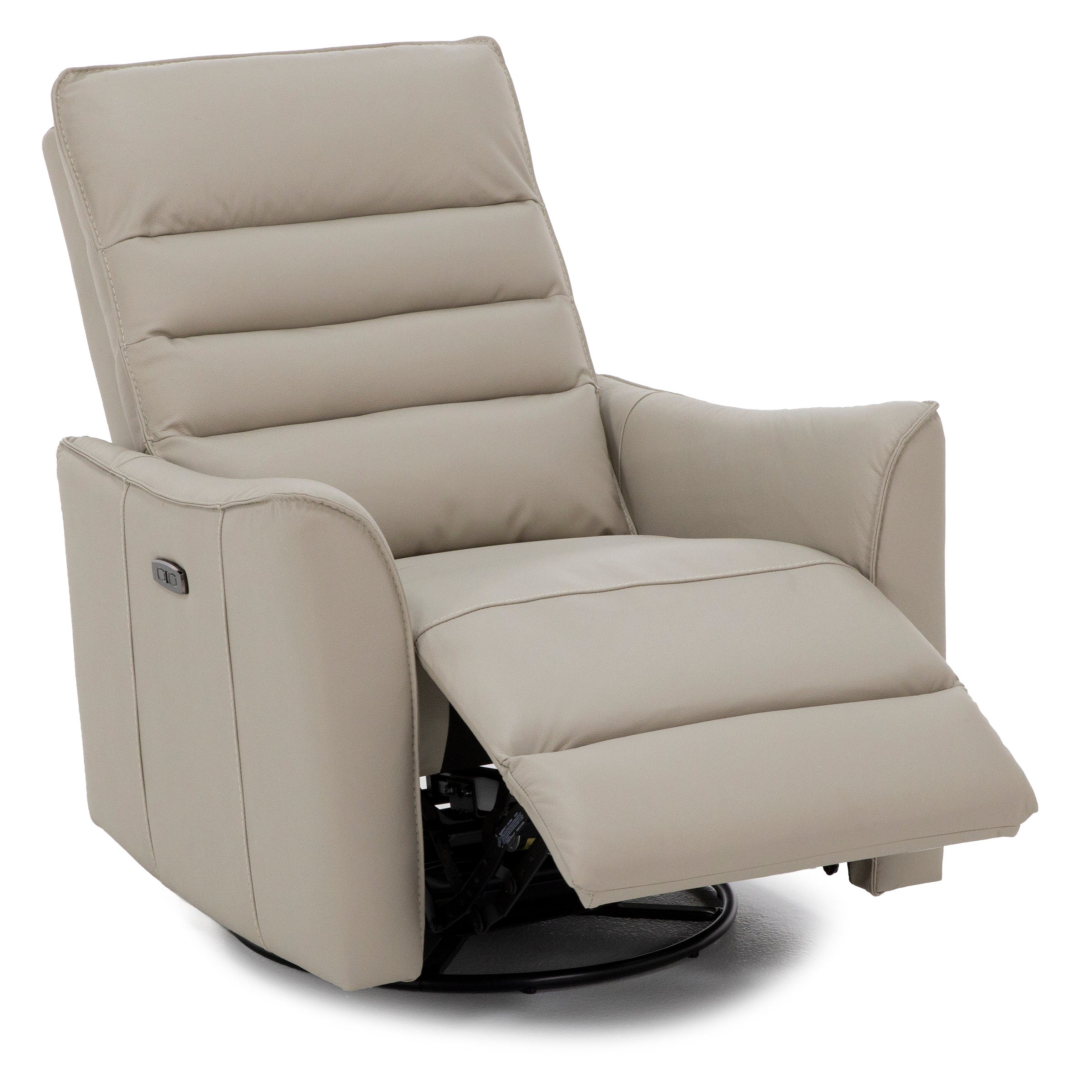 Pasadena Leather Power Headrest Swivel Glider Recliner