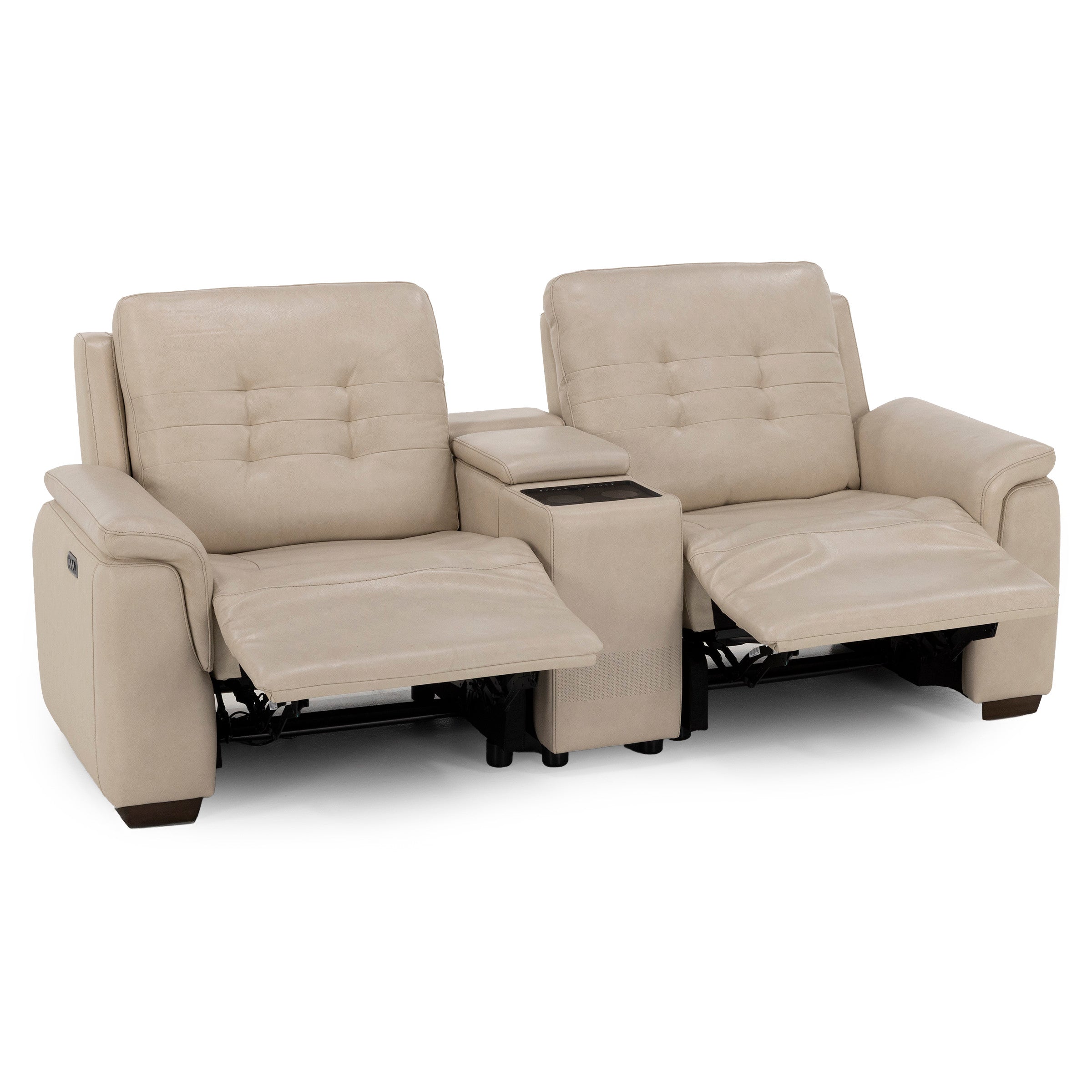 Nora 3-Pc. Leather Power Headrest Reclining Console Loveseat