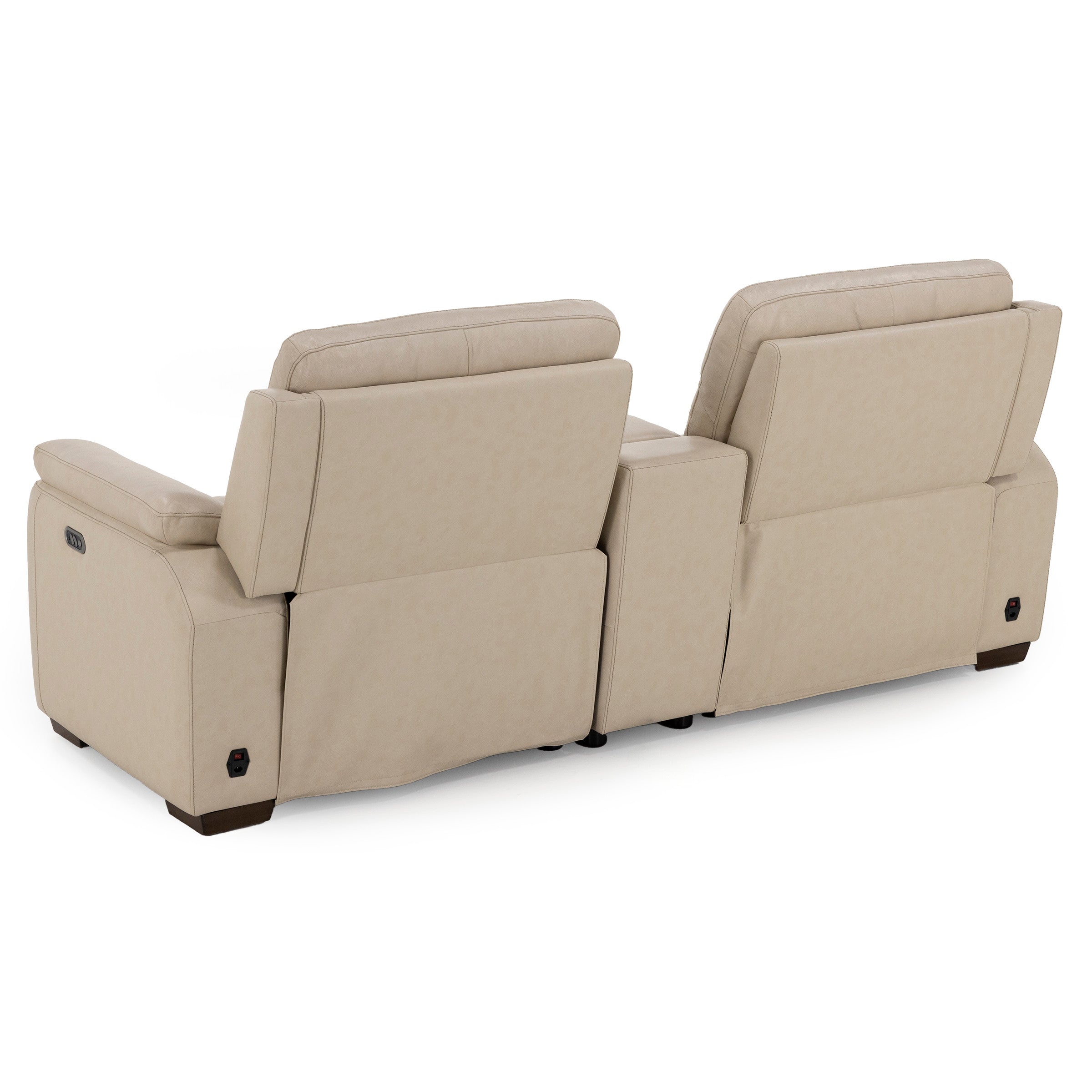 Nora 3-Pc. Leather Power Headrest Reclining Console Loveseat