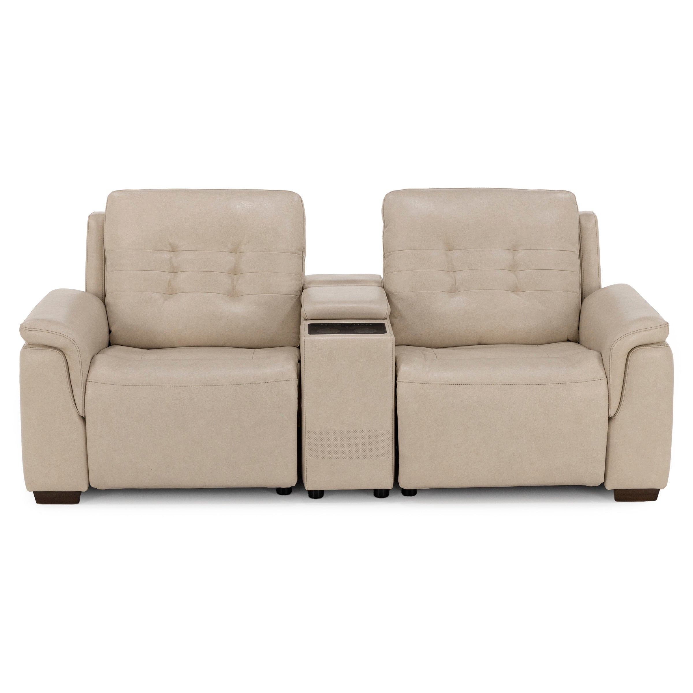 Nora 3-Pc. Leather Power Headrest Reclining Console Loveseat