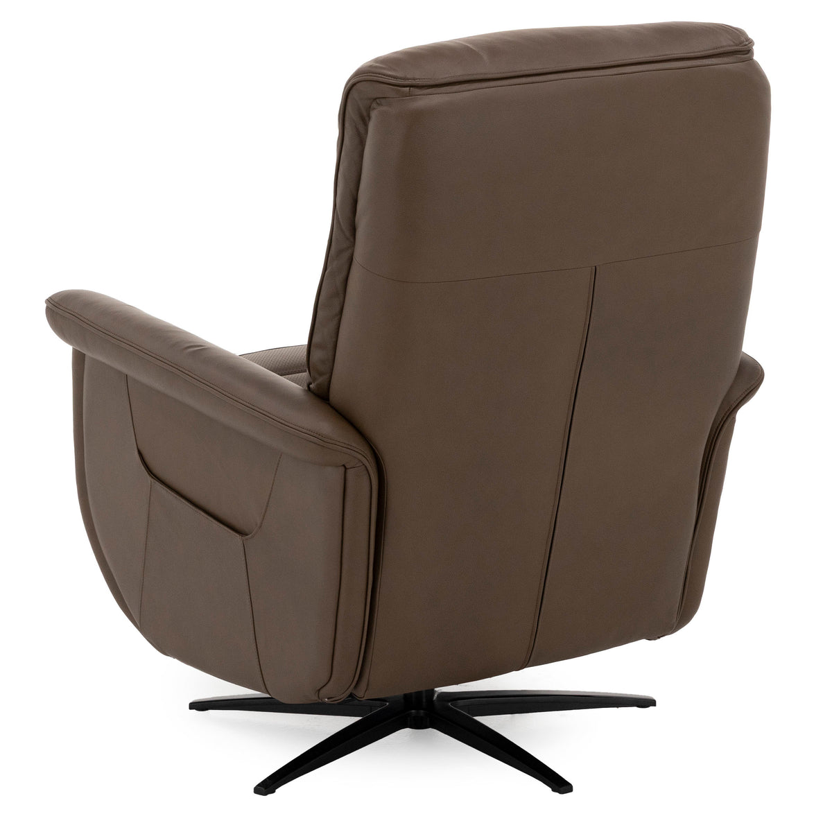 Zen Haven Leather Power Swivel Recliner with Power Headrest, Heat, Massage, Ventilation and Wireless Remote