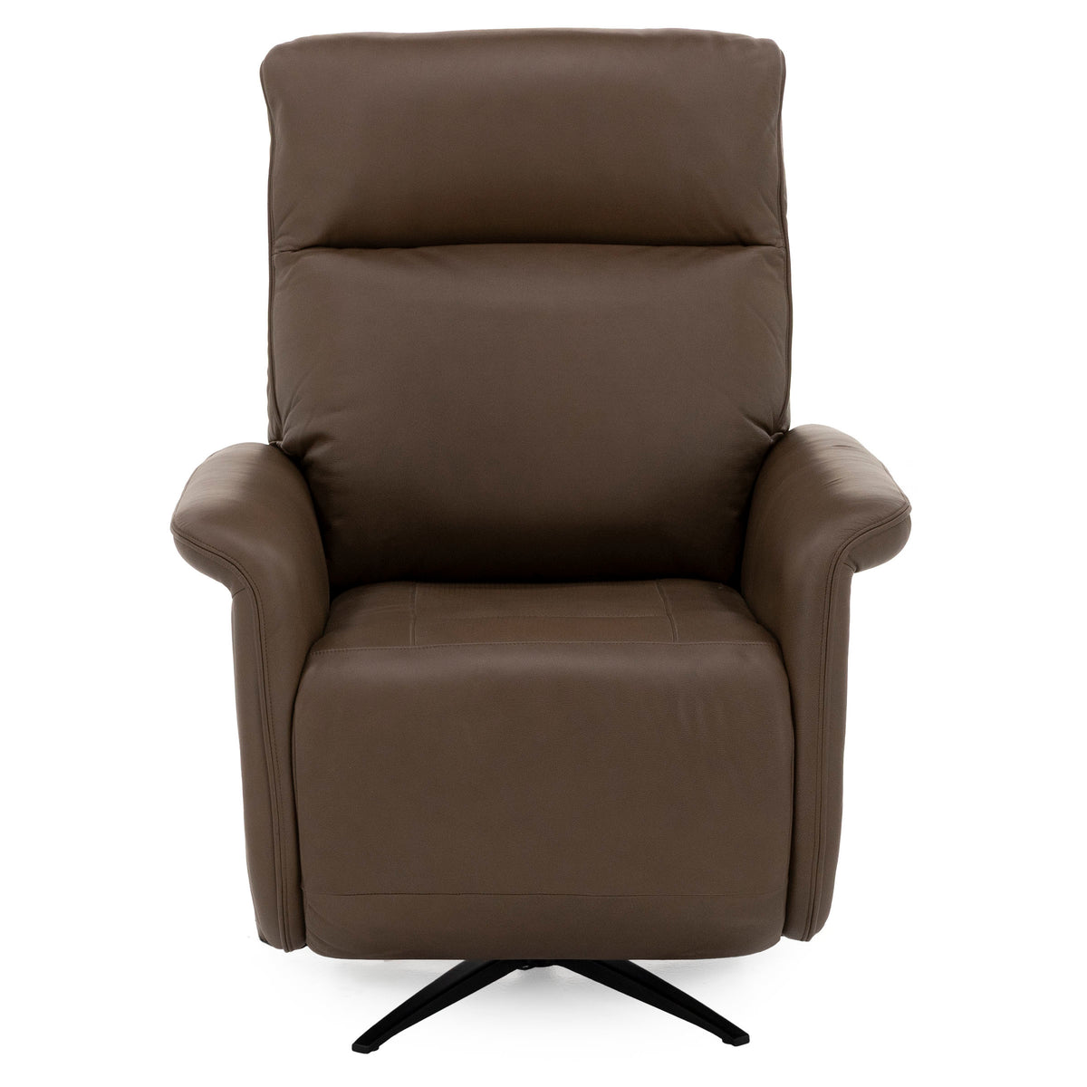Zen Haven Leather Power Swivel Recliner with Power Headrest, Heat, Massage, Ventilation and Wireless Remote