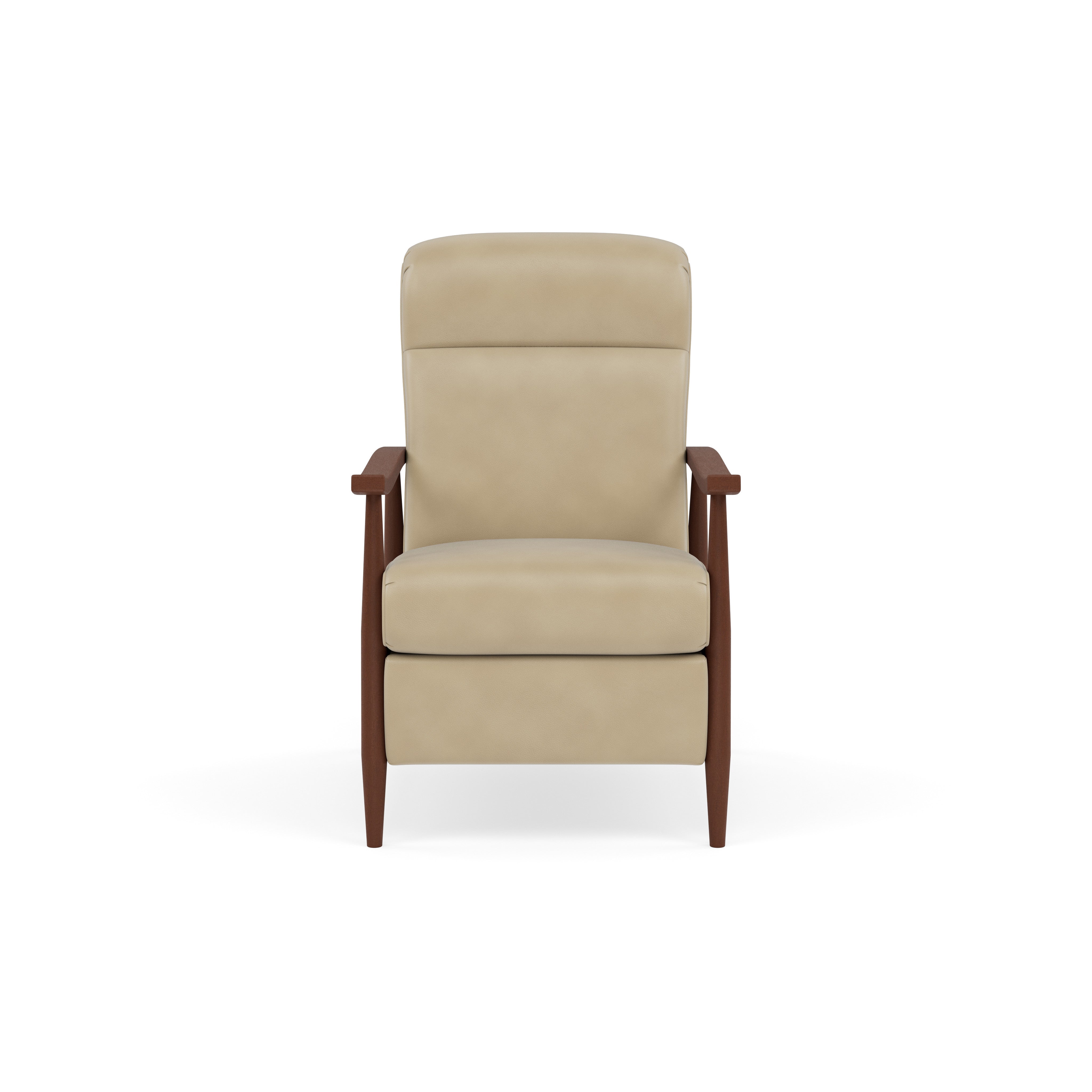 Bay Leather High Leg Push Back Recliner