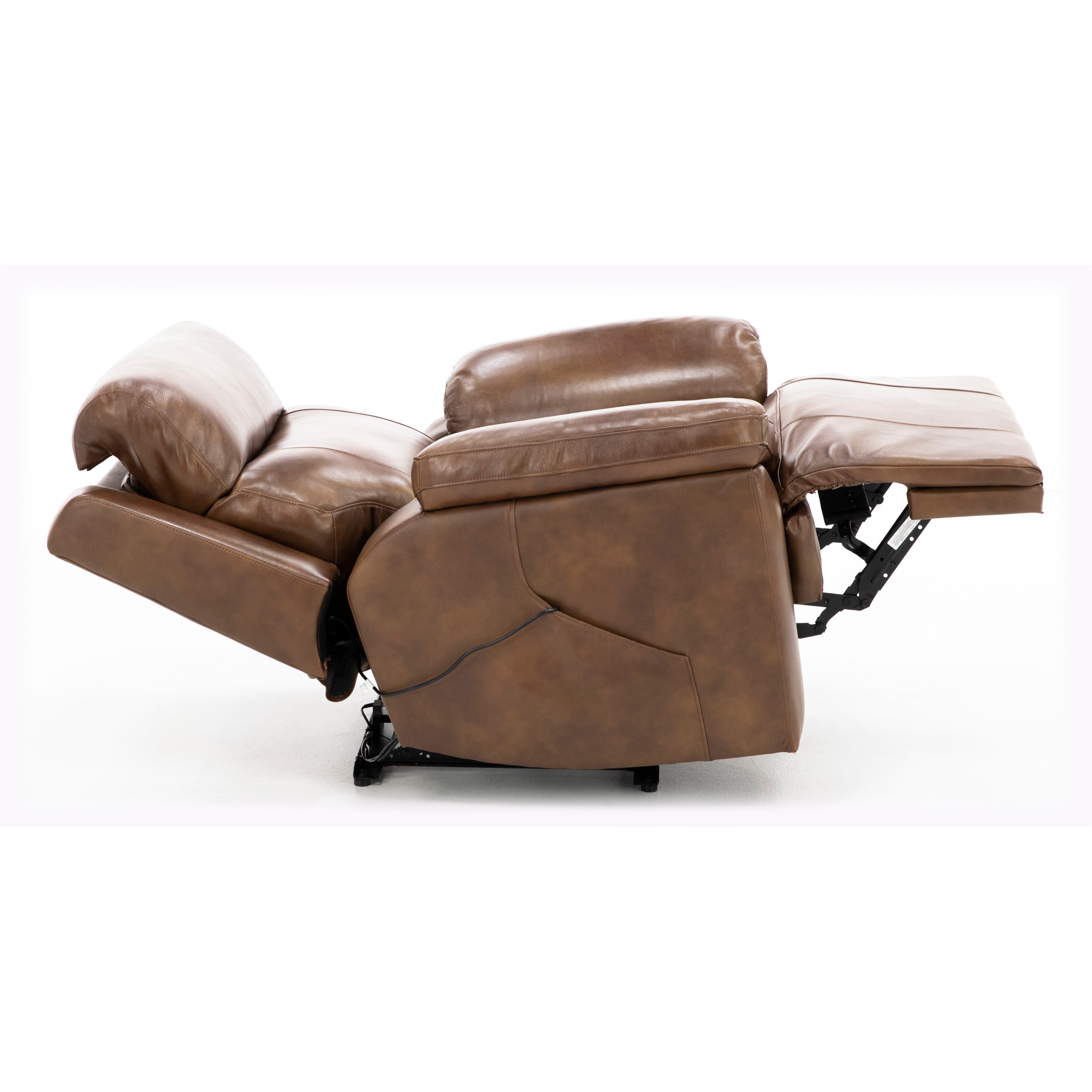 Direct Designs Evanston Leather Fully Loaded Recliner with Air Massage and Heat