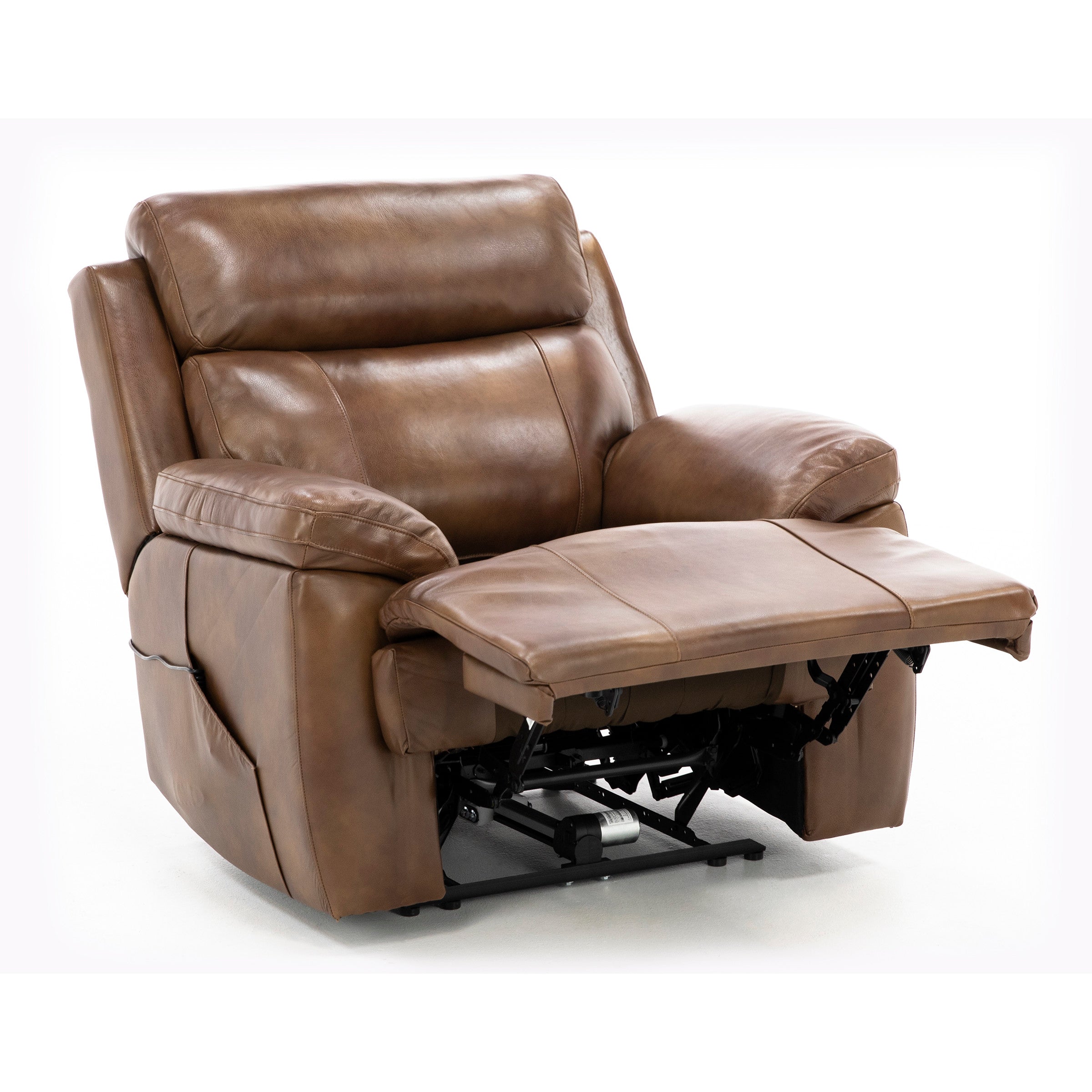 Direct Designs Evanston Leather Fully Loaded Recliner with Air Massage and Heat