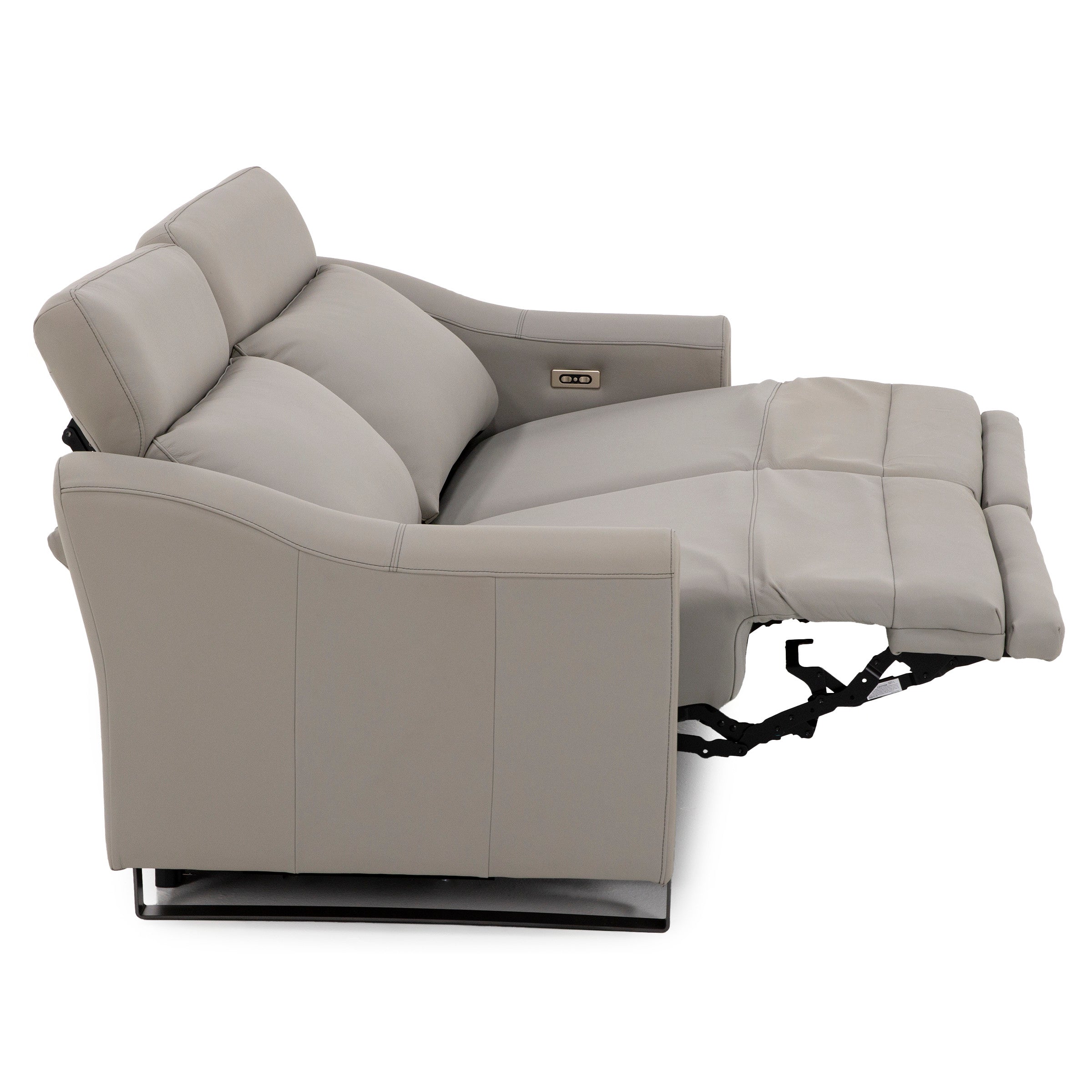 Reed 2-Pc. Leather Wide Power Headrest Wall Saver Reclining Sofa