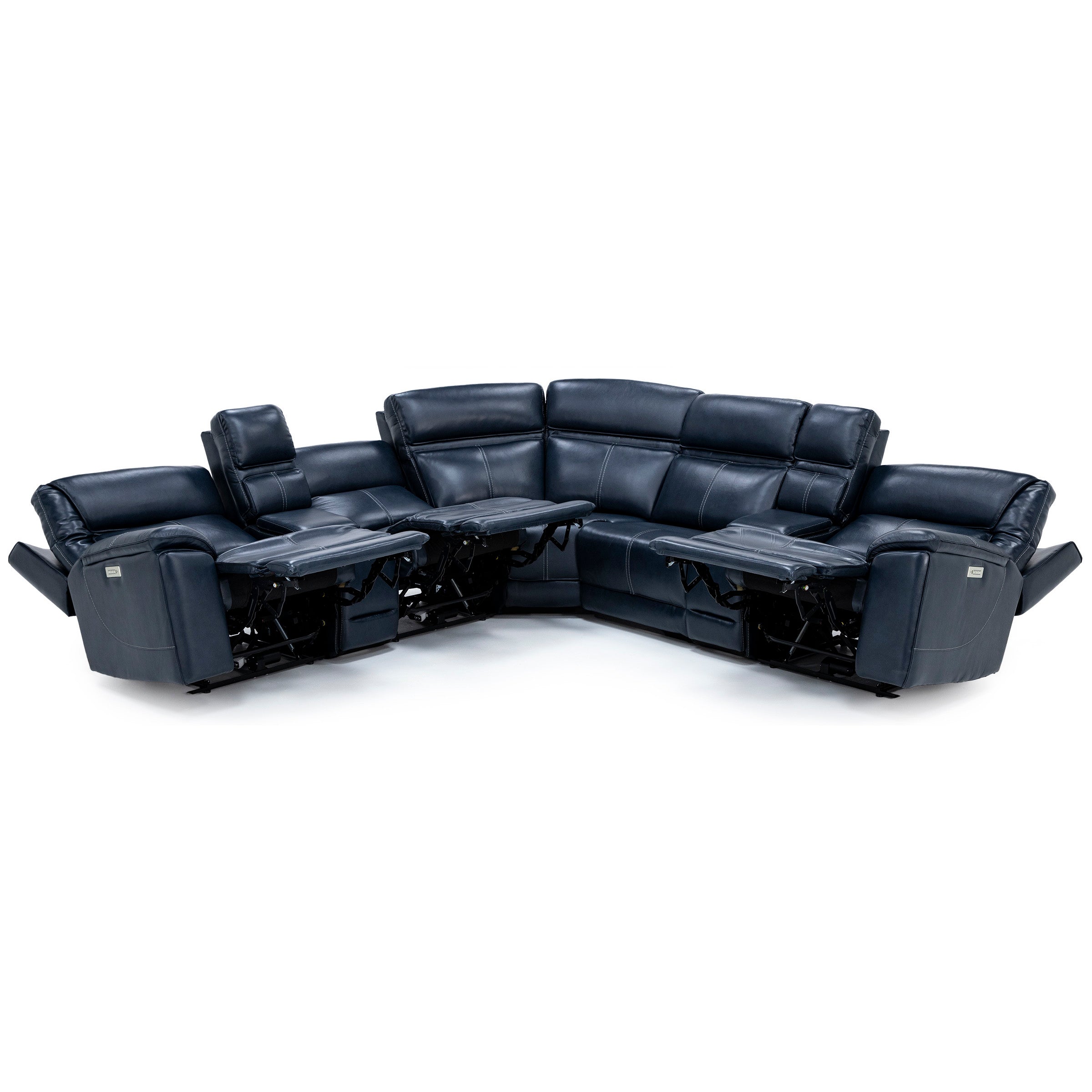 Duke 7-Pc. Leather Fully Loaded Zero Gravity Reclining Modular With Hidden Cupholders