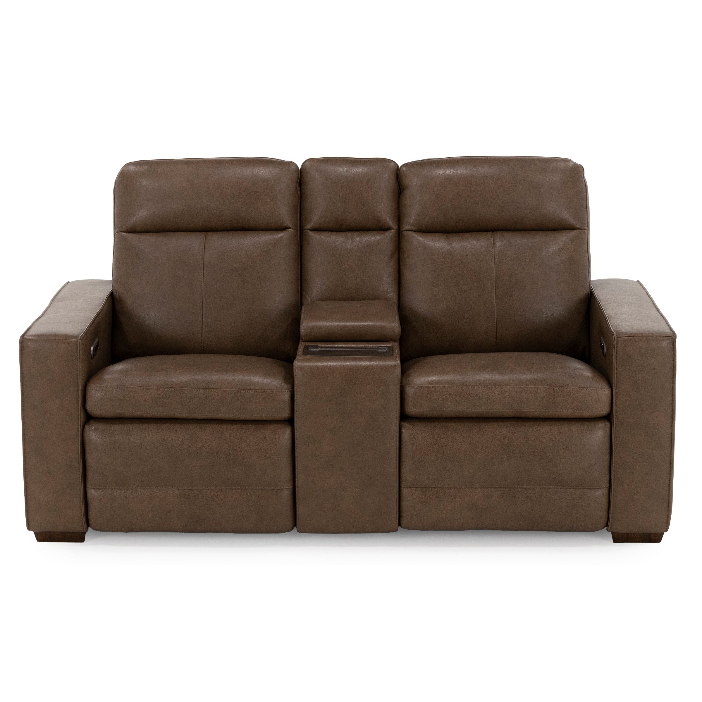 Flexsteel Dutchess Leather Fully Loaded Console Reclining Loveseat