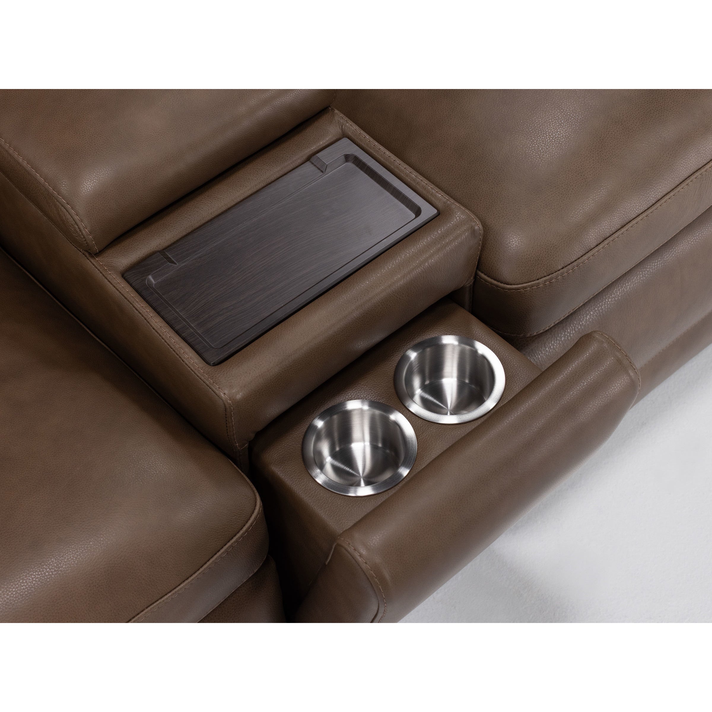 Flexsteel Dutchess Leather Fully Loaded Console Reclining Loveseat