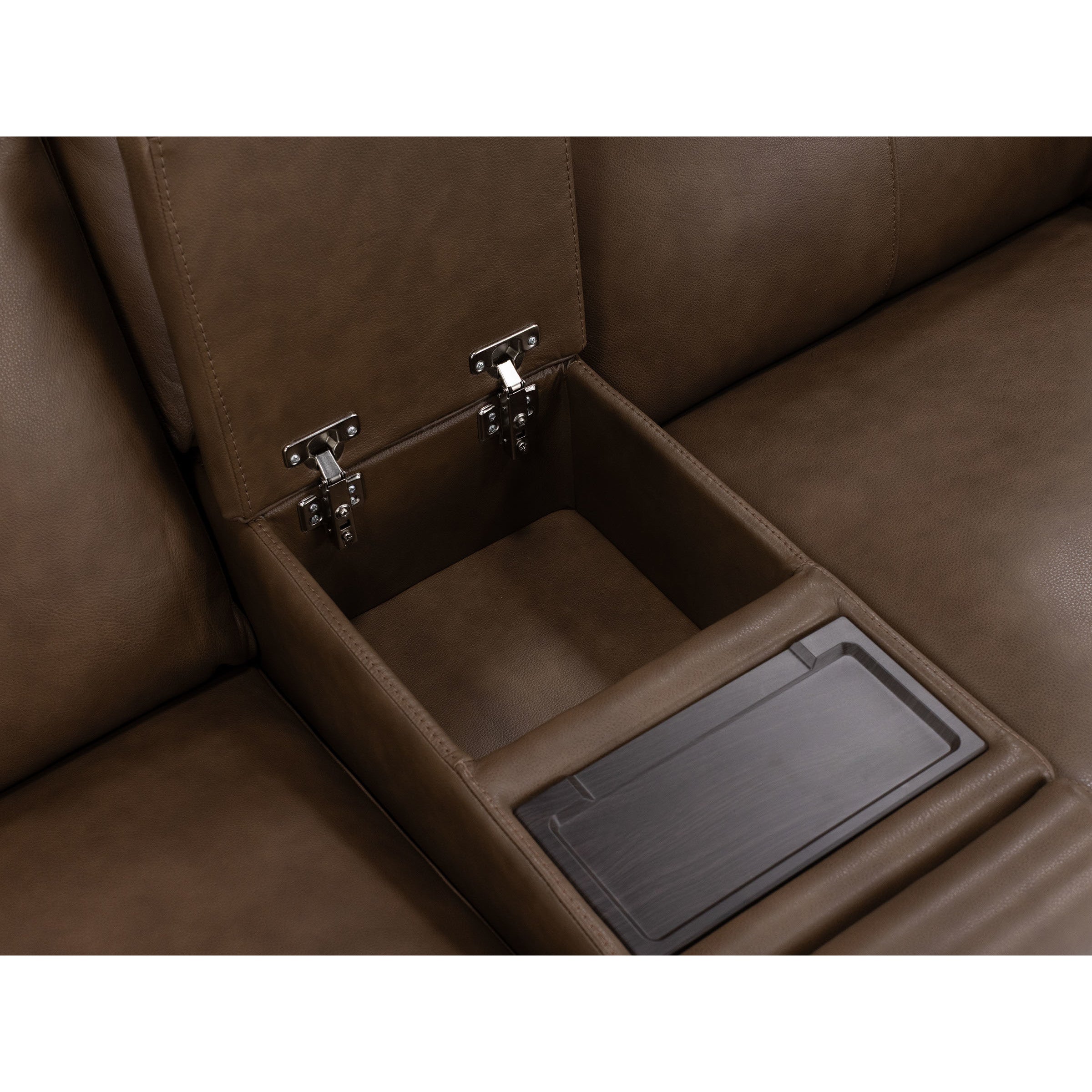Flexsteel Dutchess Leather Fully Loaded Console Reclining Loveseat