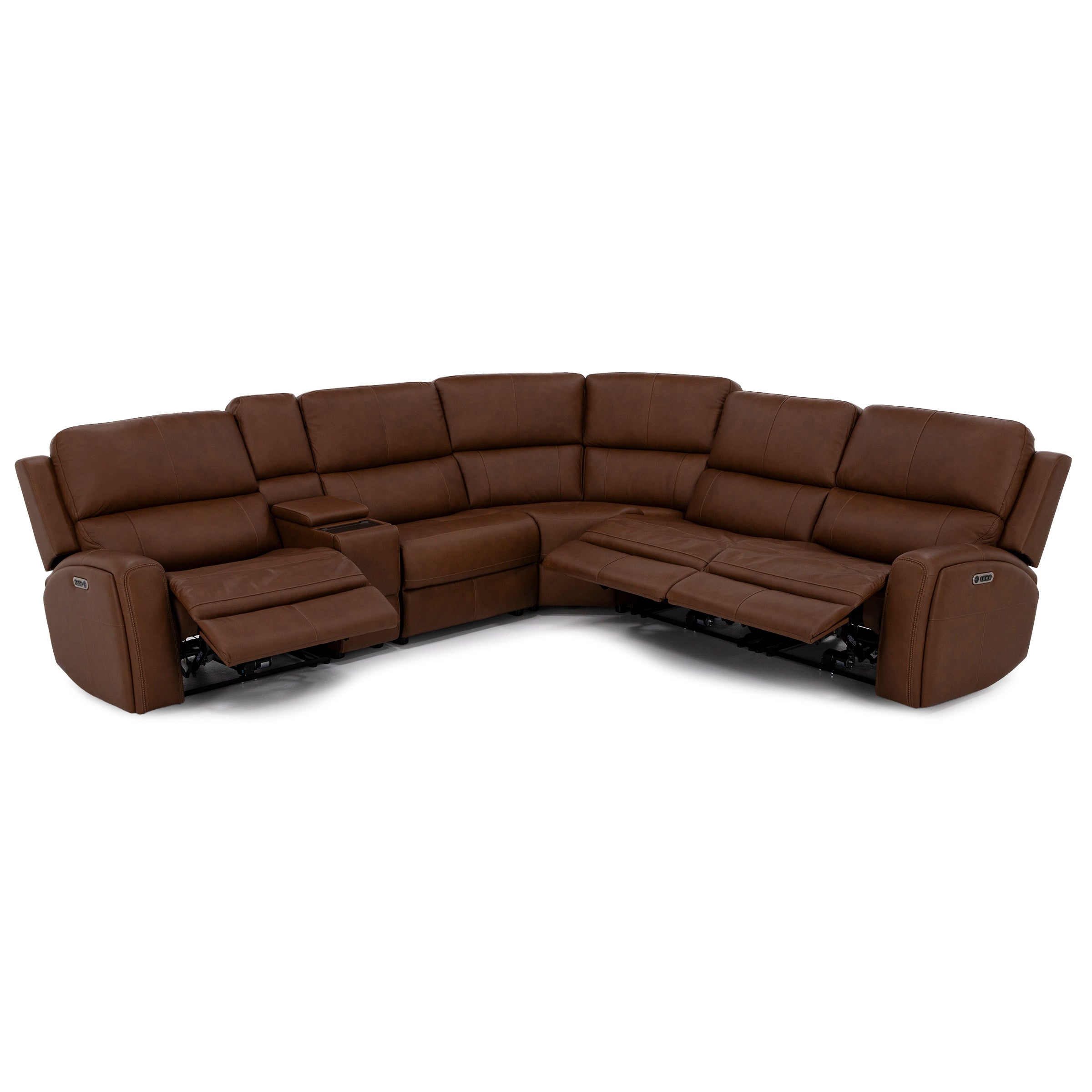 Flexsteel Landon 6-Pc. Leather Fully Loaded Zero Gravity Reclining Modular