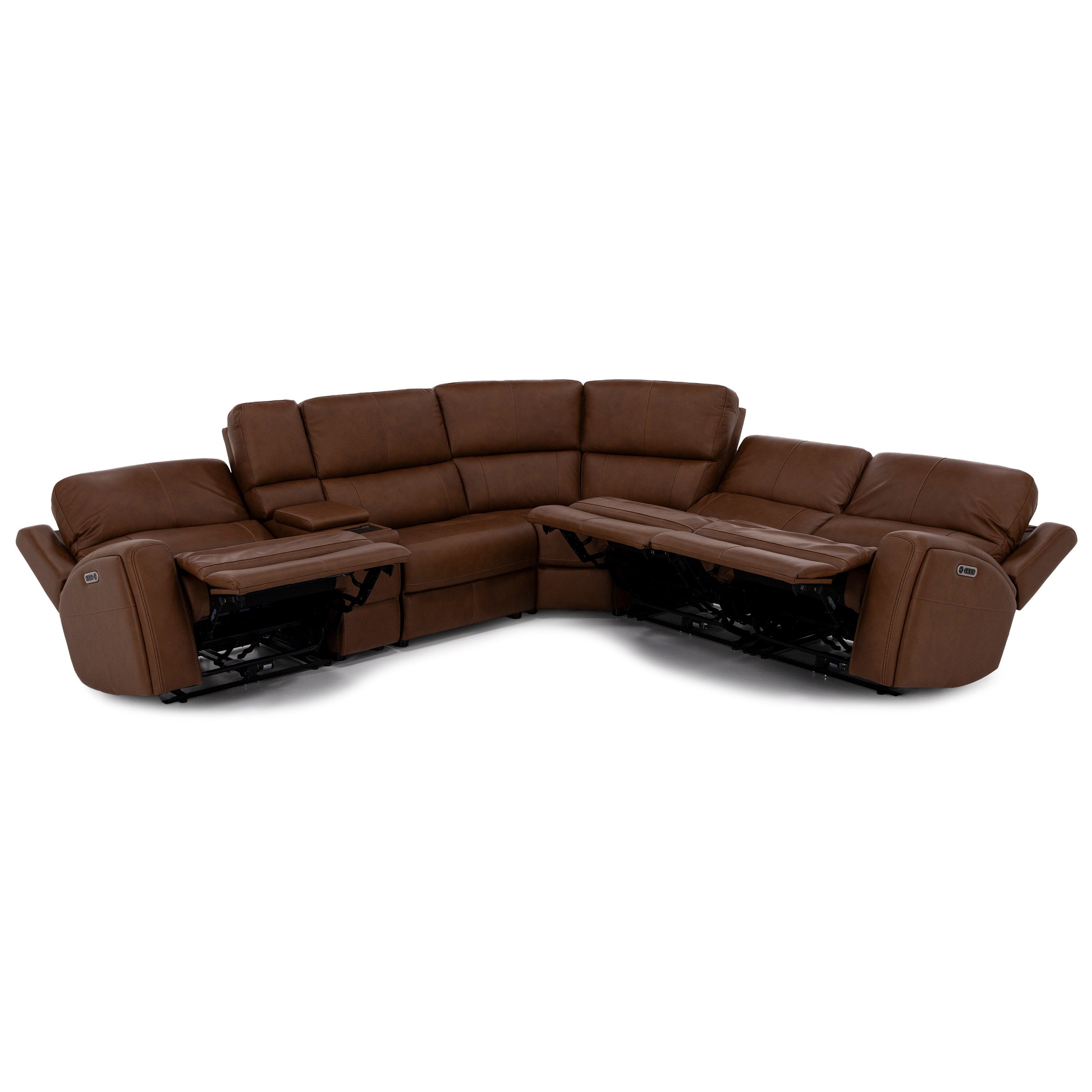 Flexsteel Landon 6-Pc. Leather Fully Loaded Zero Gravity Reclining Modular