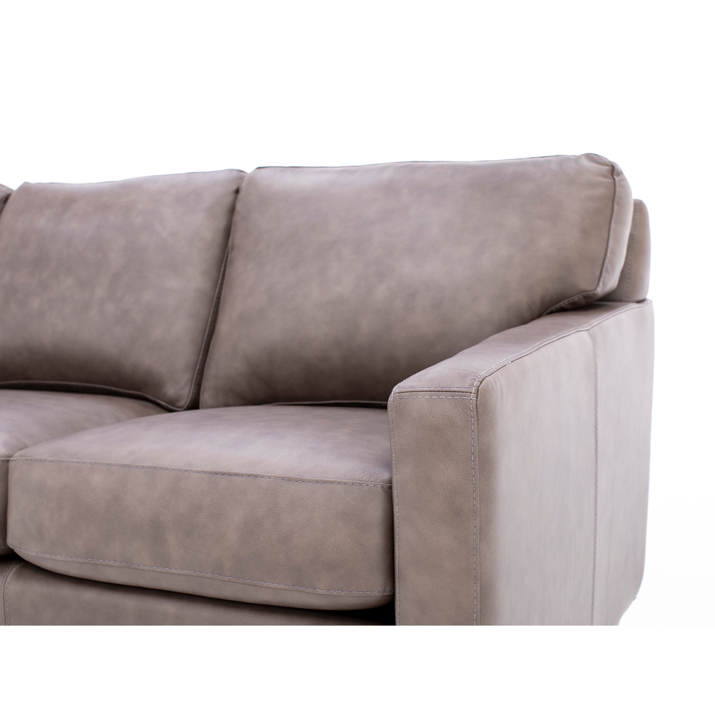 Sacramento Leather Medium Track Arm Sofa