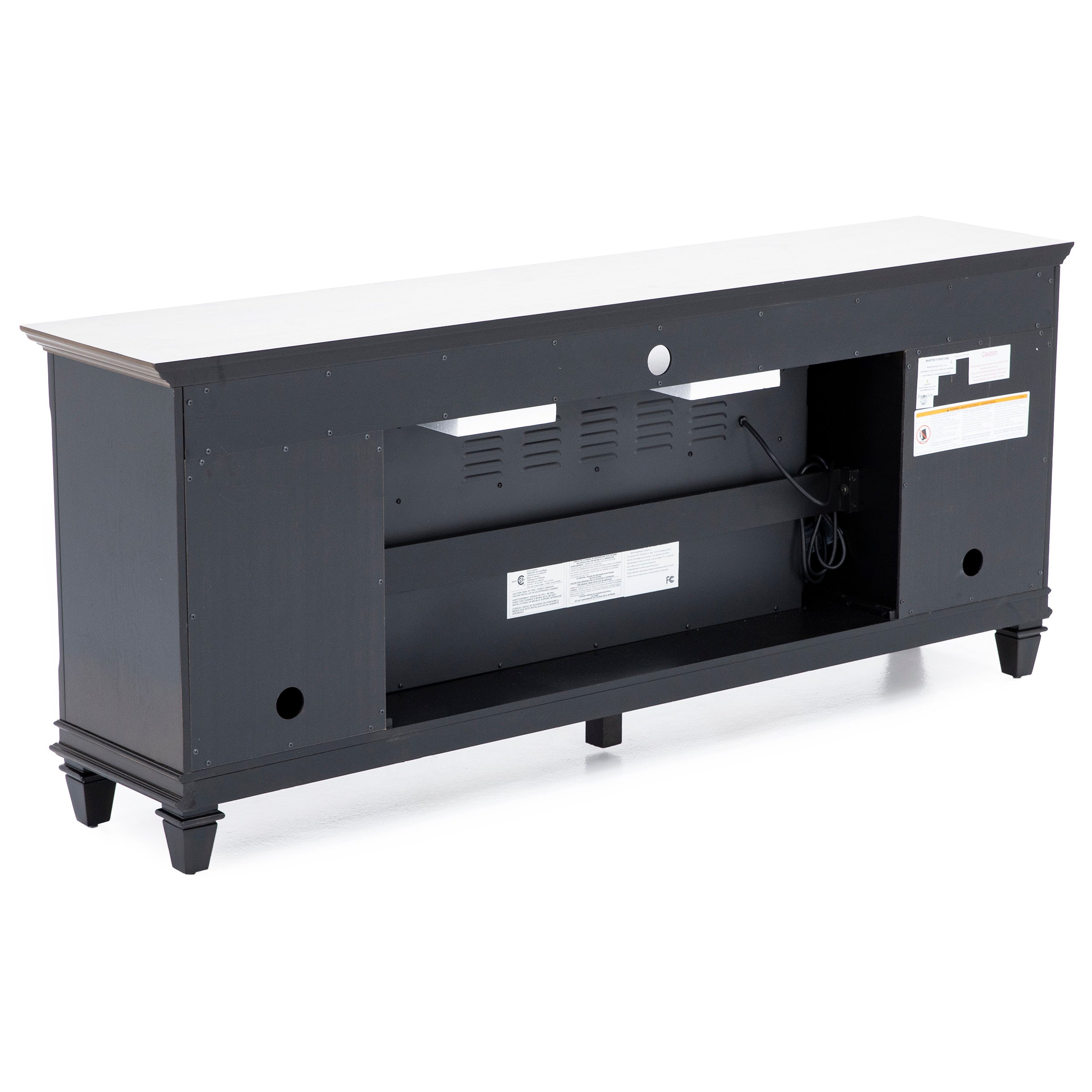 Black Estate 76" Fireplace