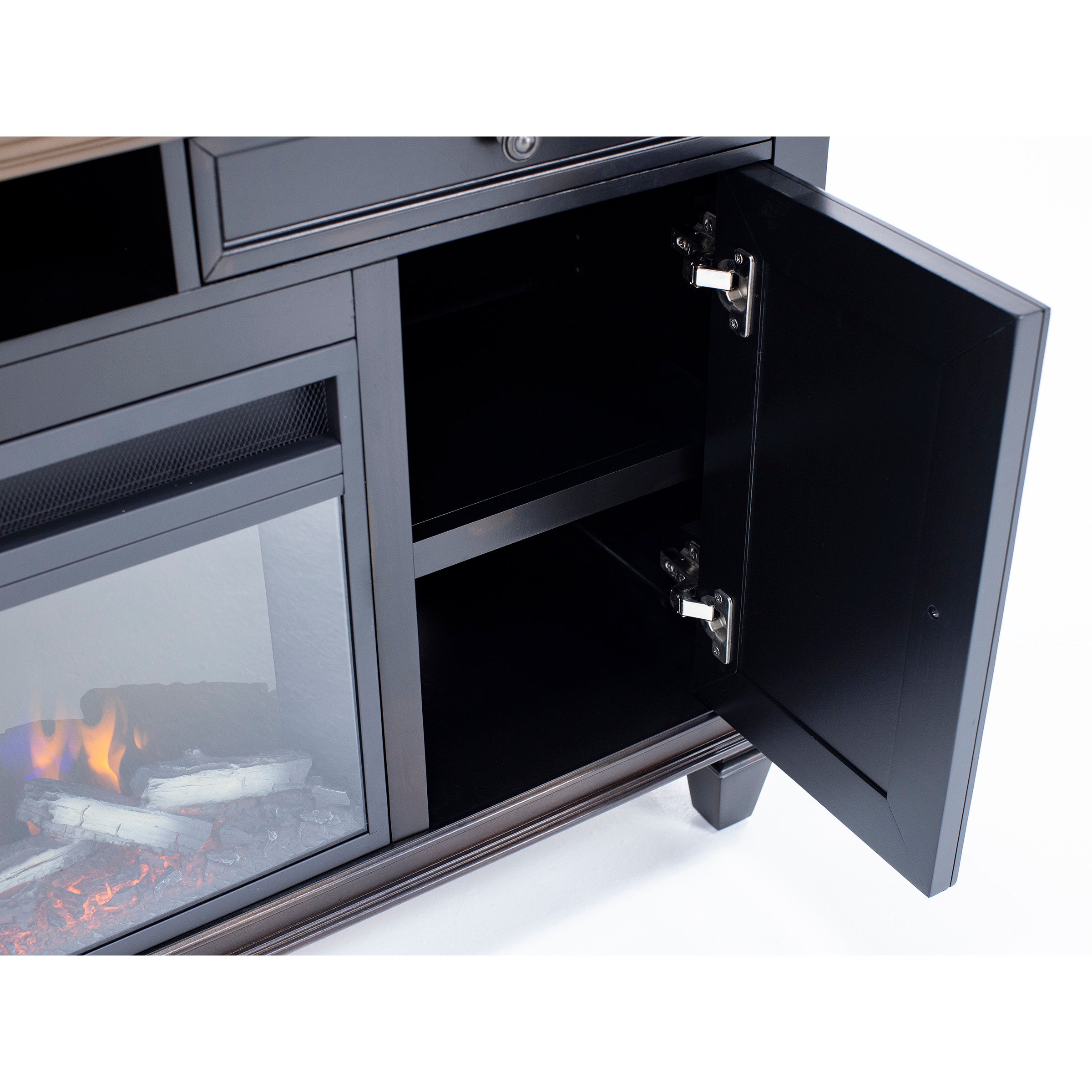 Black Estate 76" Fireplace