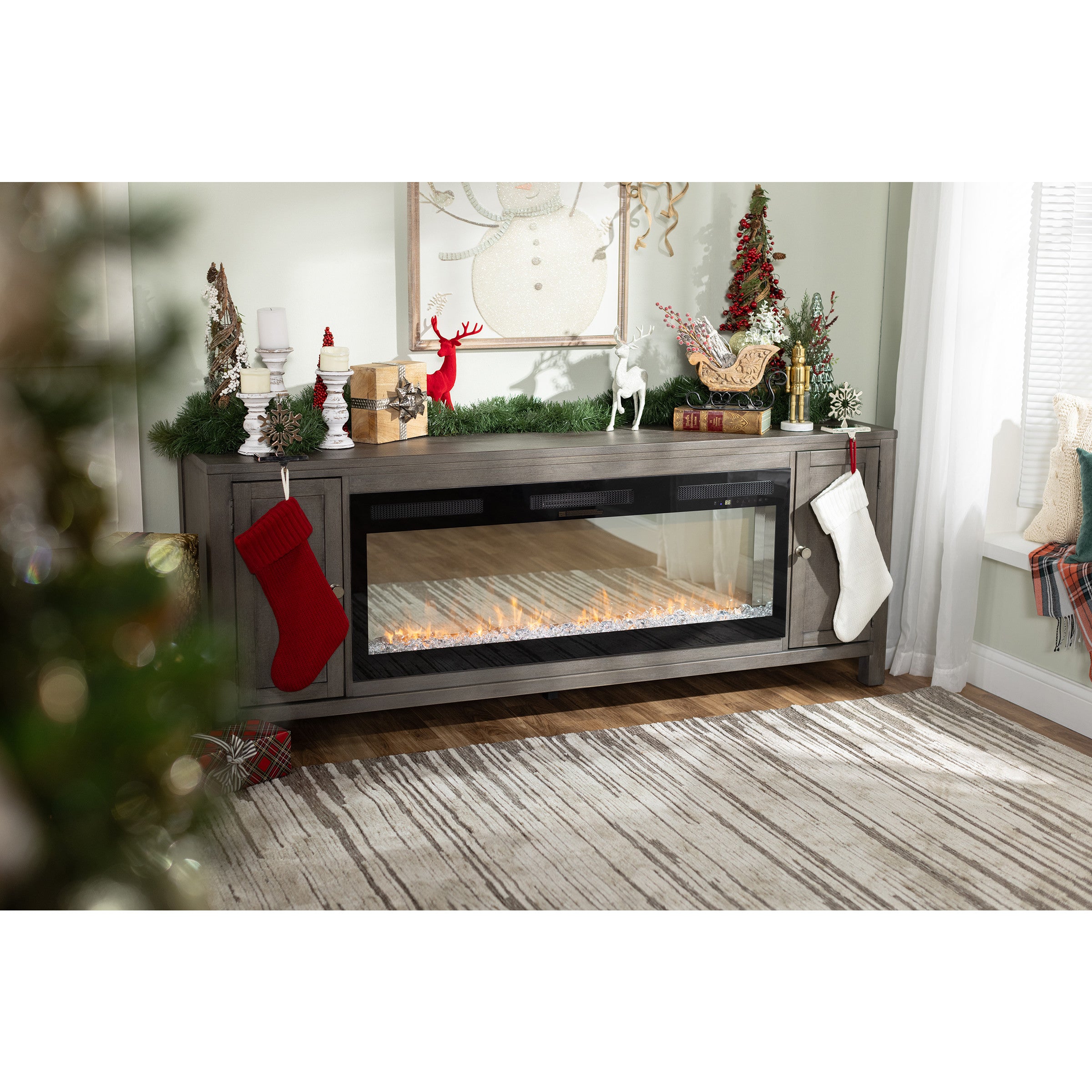 Modern Farmhouse 78" Fireplace
