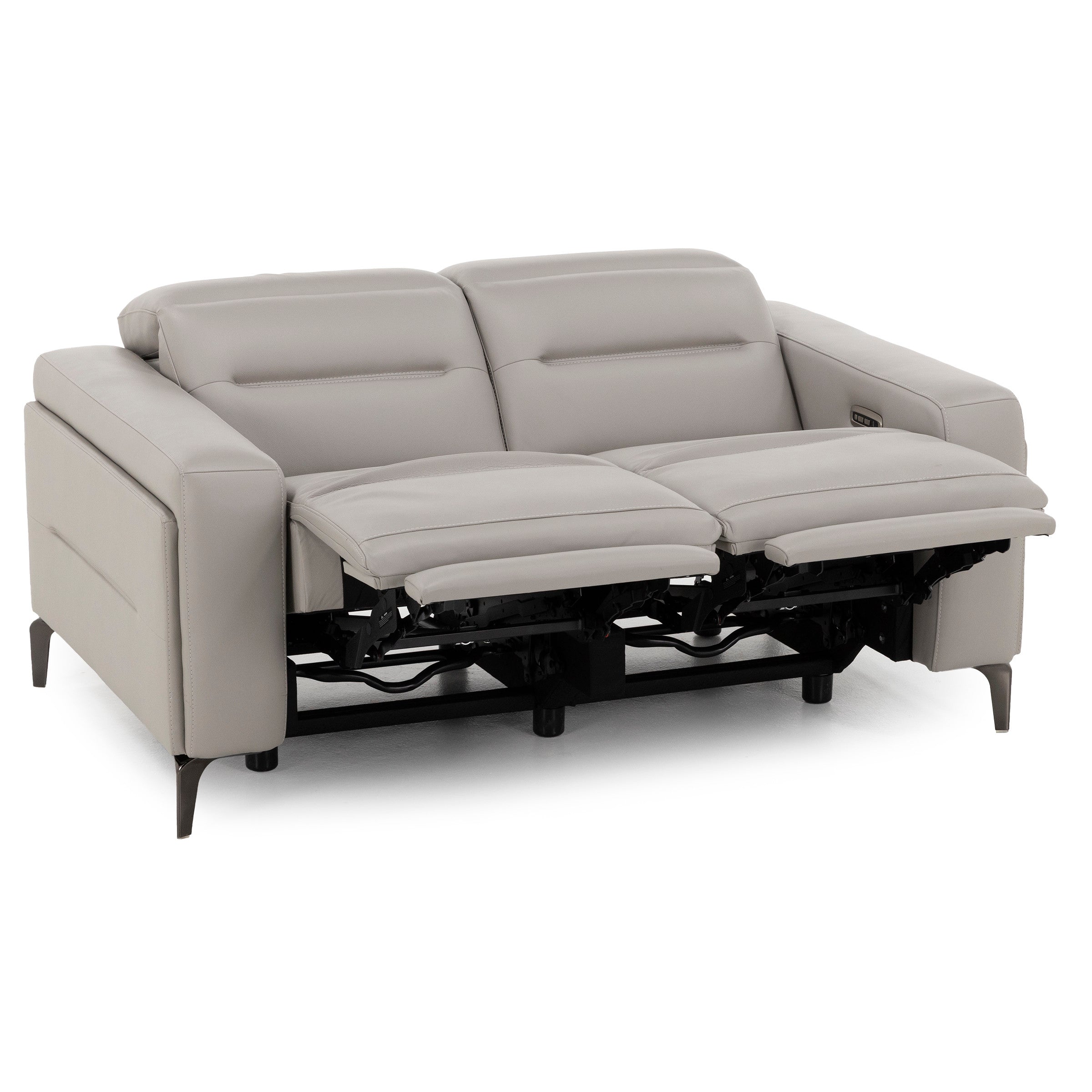 Drew & Jonathan Home Amalfi Leather Wall Saver Power Headrest Reclining Loveseat