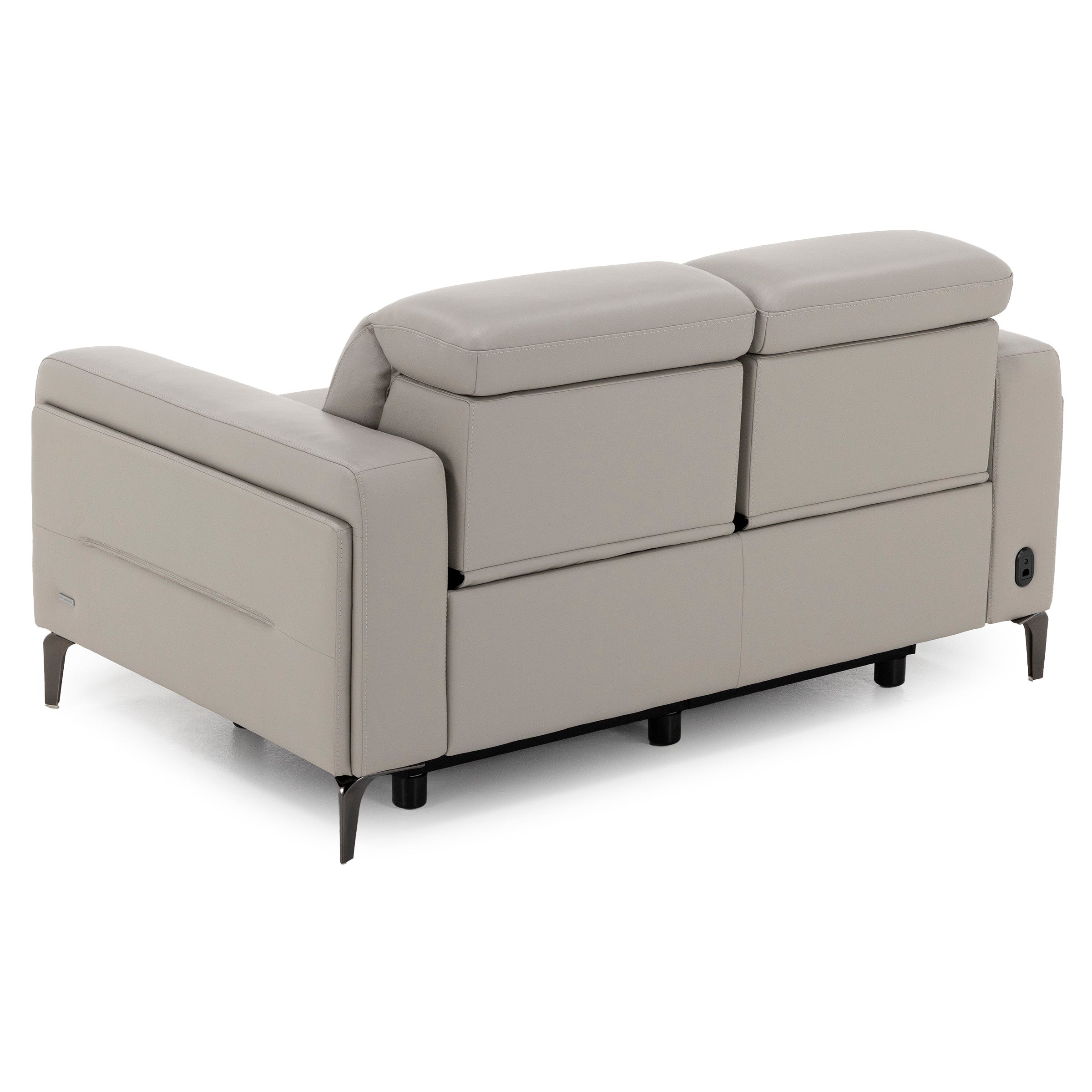Drew & Jonathan Home Amalfi Leather Wall Saver Power Headrest Reclining Loveseat
