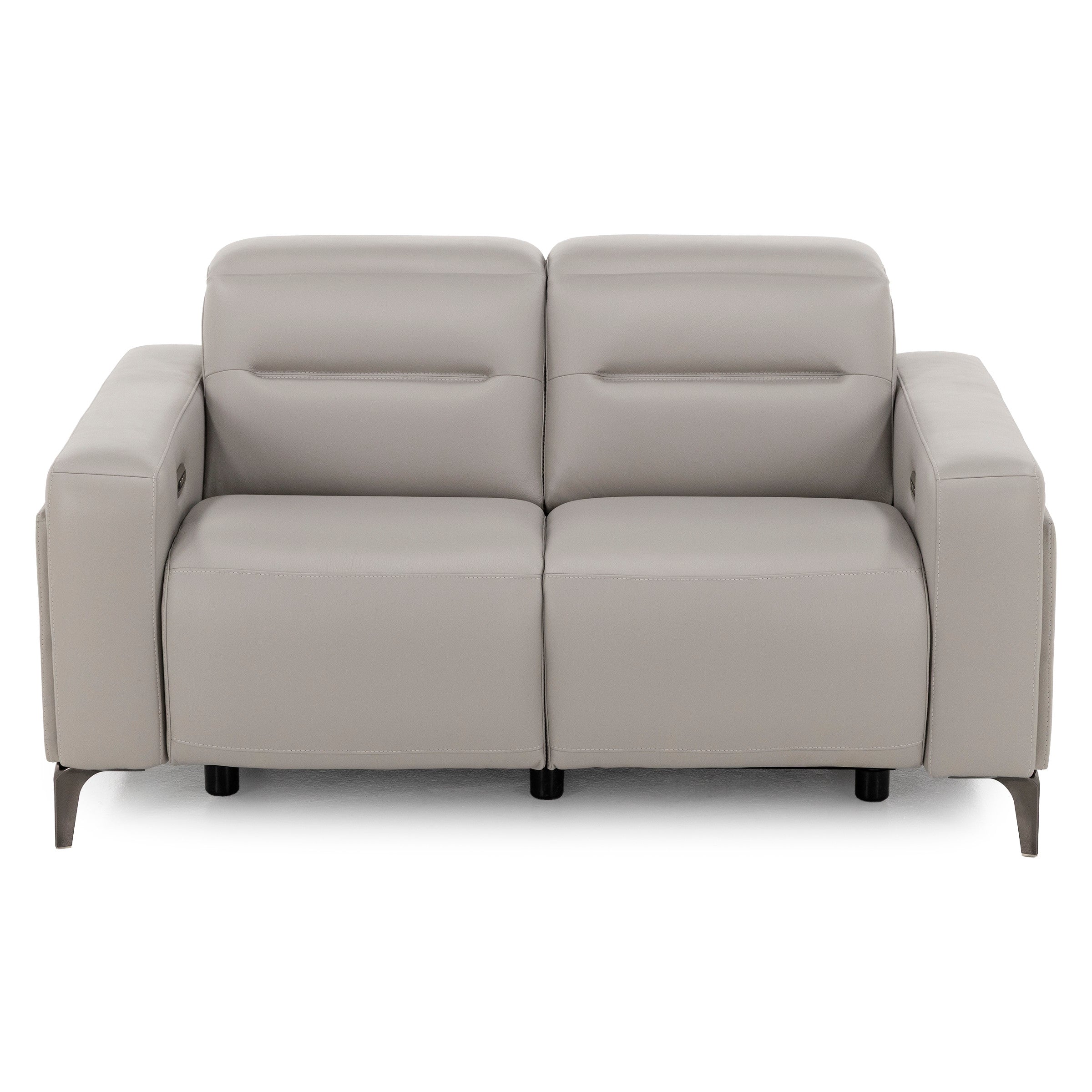 Drew & Jonathan Home Amalfi Leather Wall Saver Power Headrest Reclining Loveseat
