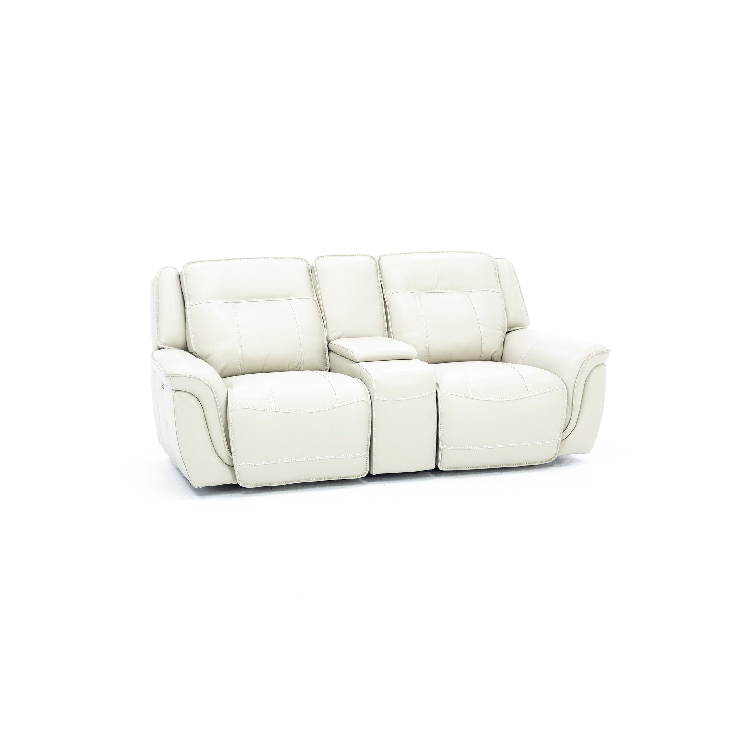 Arthur Leather Power Headreast Console Reclining Loveseat