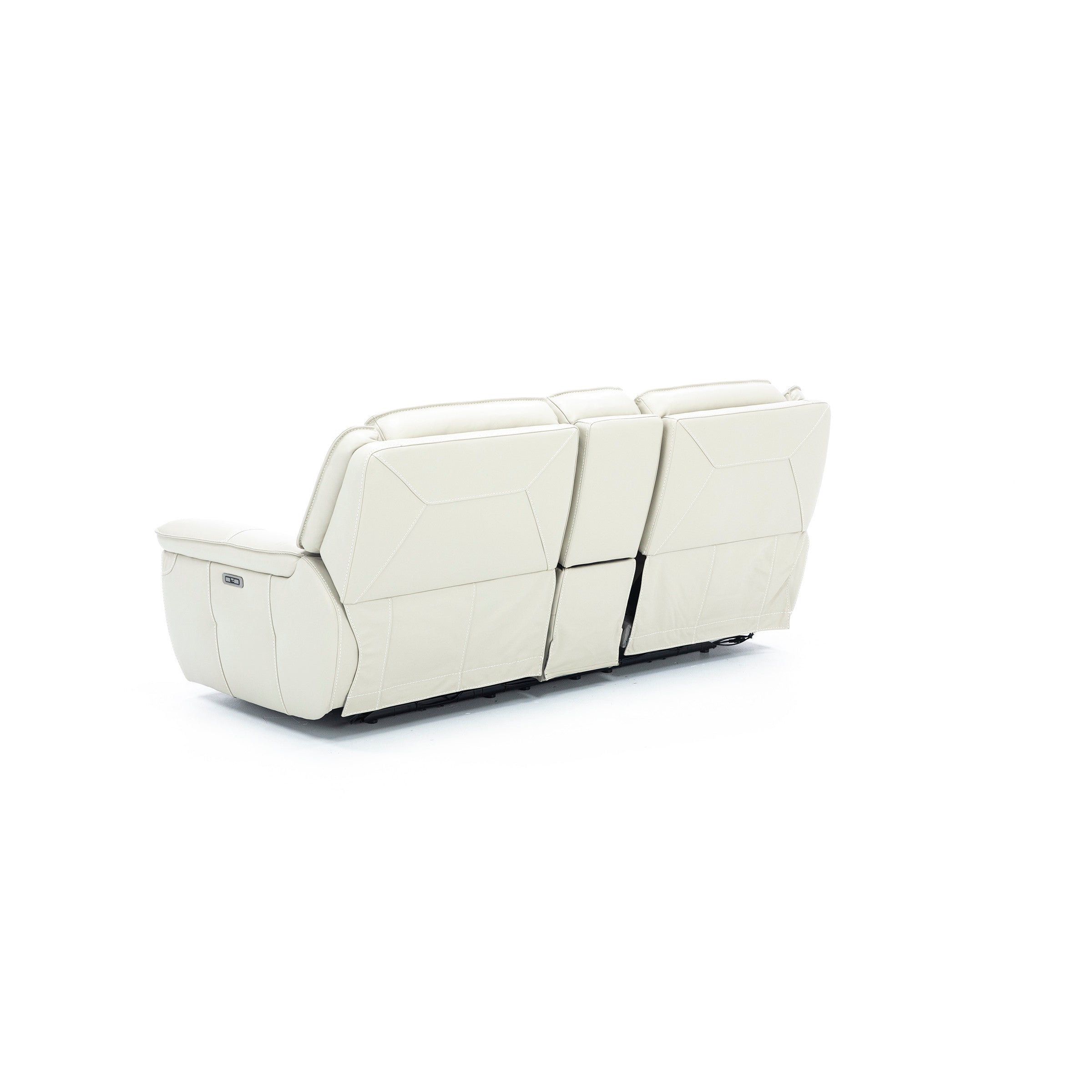Arthur Leather Power Headreast Console Reclining Loveseat