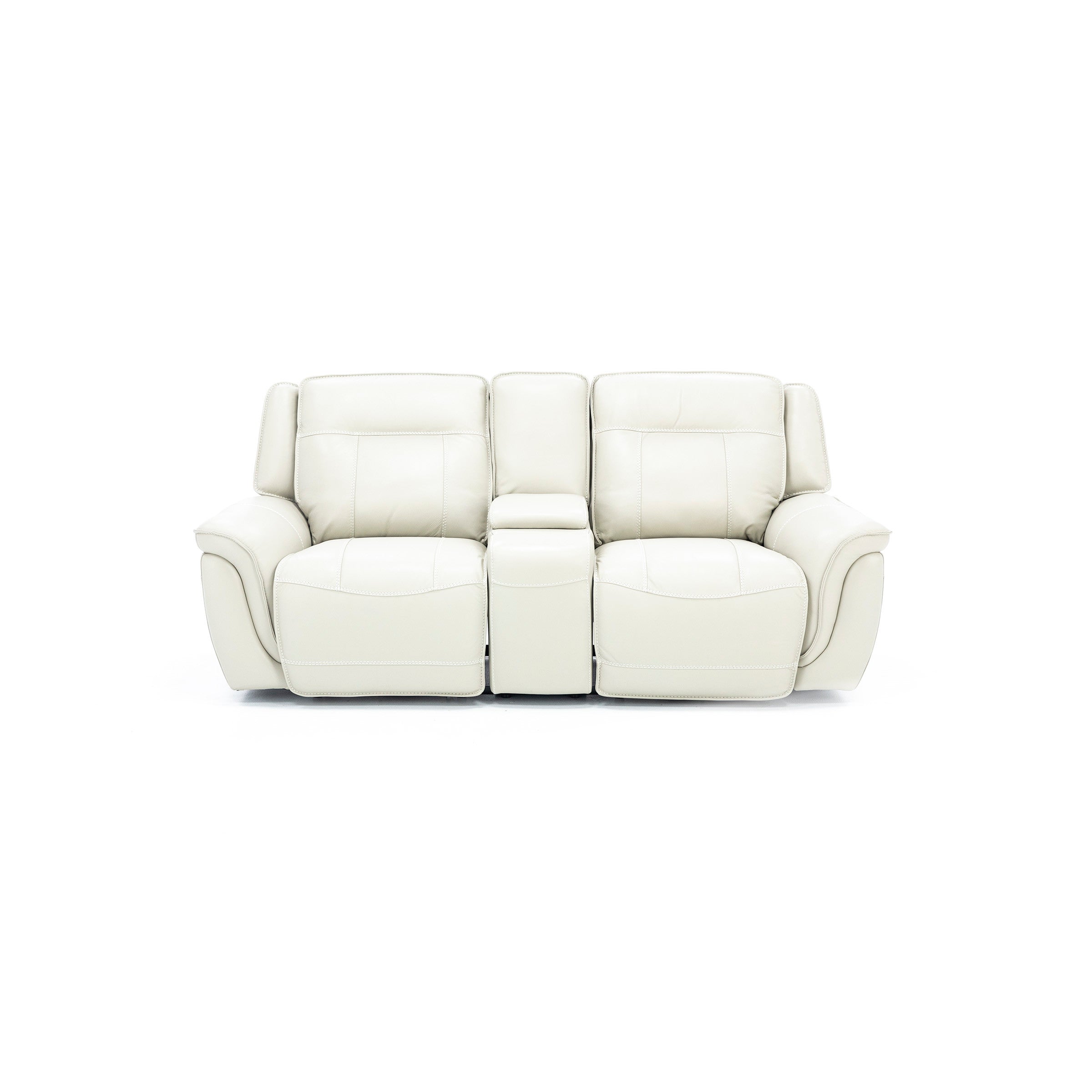 Arthur Leather Power Headreast Console Reclining Loveseat