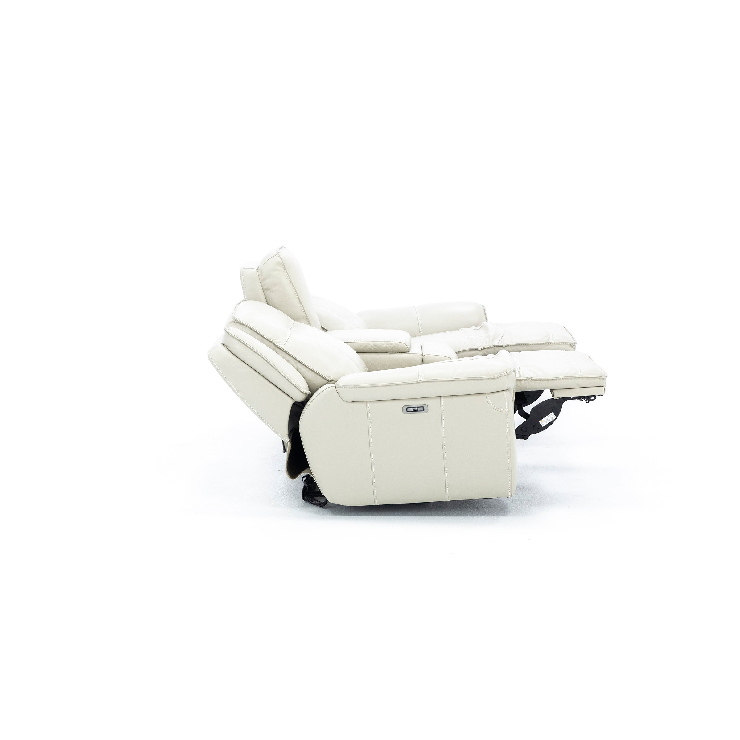 Arthur Leather Power Headreast Console Reclining Loveseat
