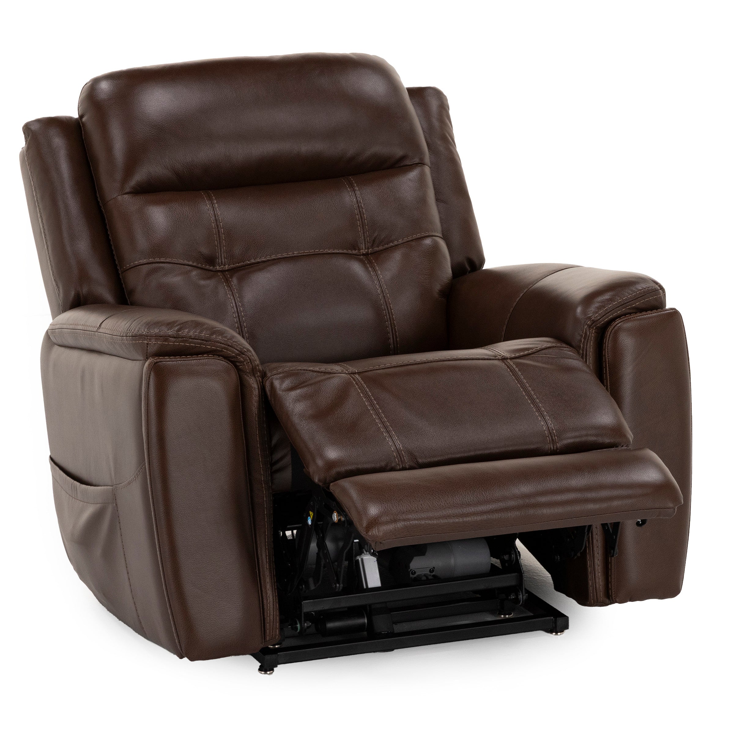 Quinn Leather Fully Loaded Lift Chair With Heat And Hidden Cupholders (FDA Class II Medical Device)