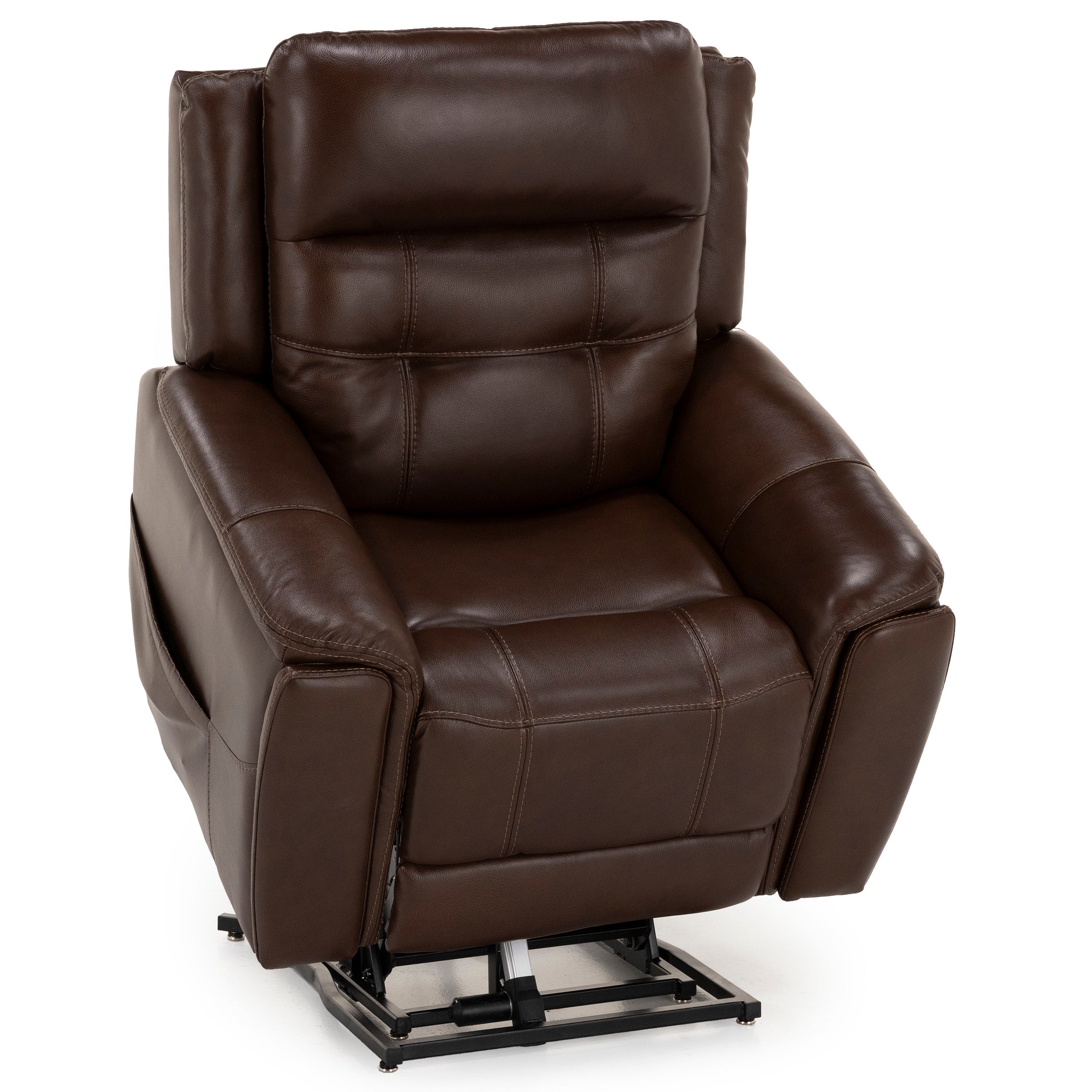 Quinn Leather Fully Loaded Lift Chair With Heat And Hidden Cupholders (FDA Class II Medical Device)