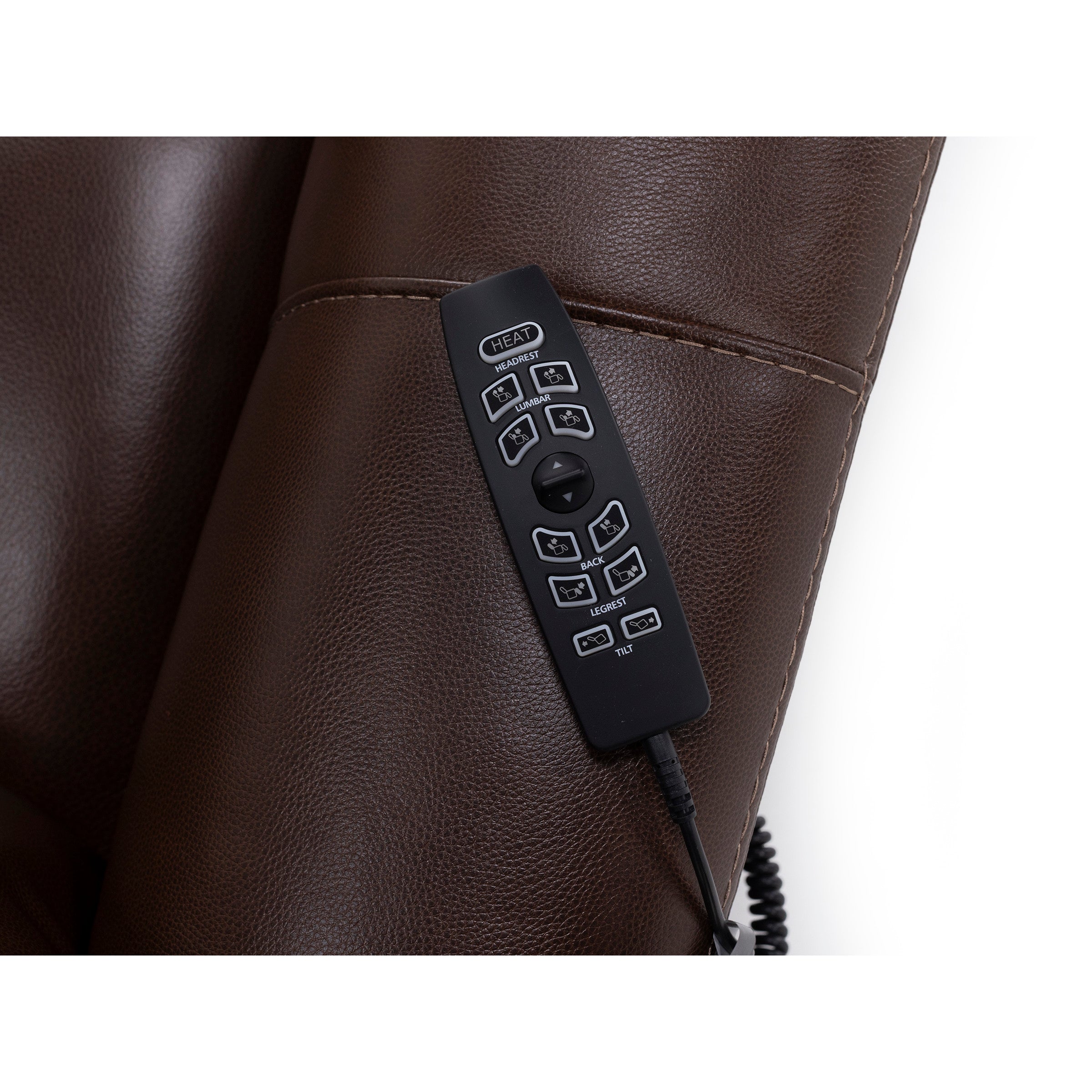 Quinn Leather Fully Loaded Lift Chair With Heat And Hidden Cupholders (FDA Class II Medical Device)