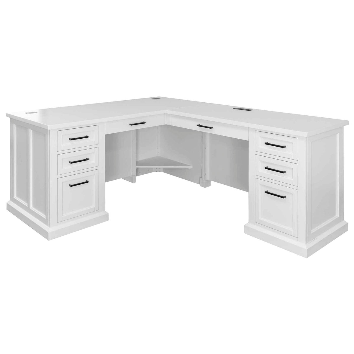 Abbey White L-Desk