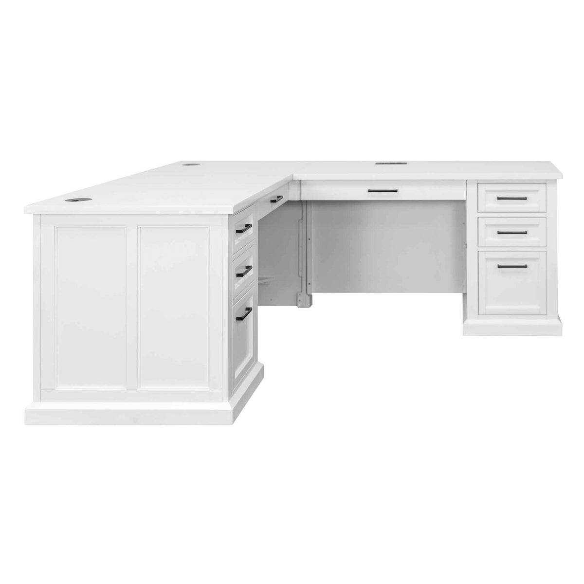 Abbey White L-Desk