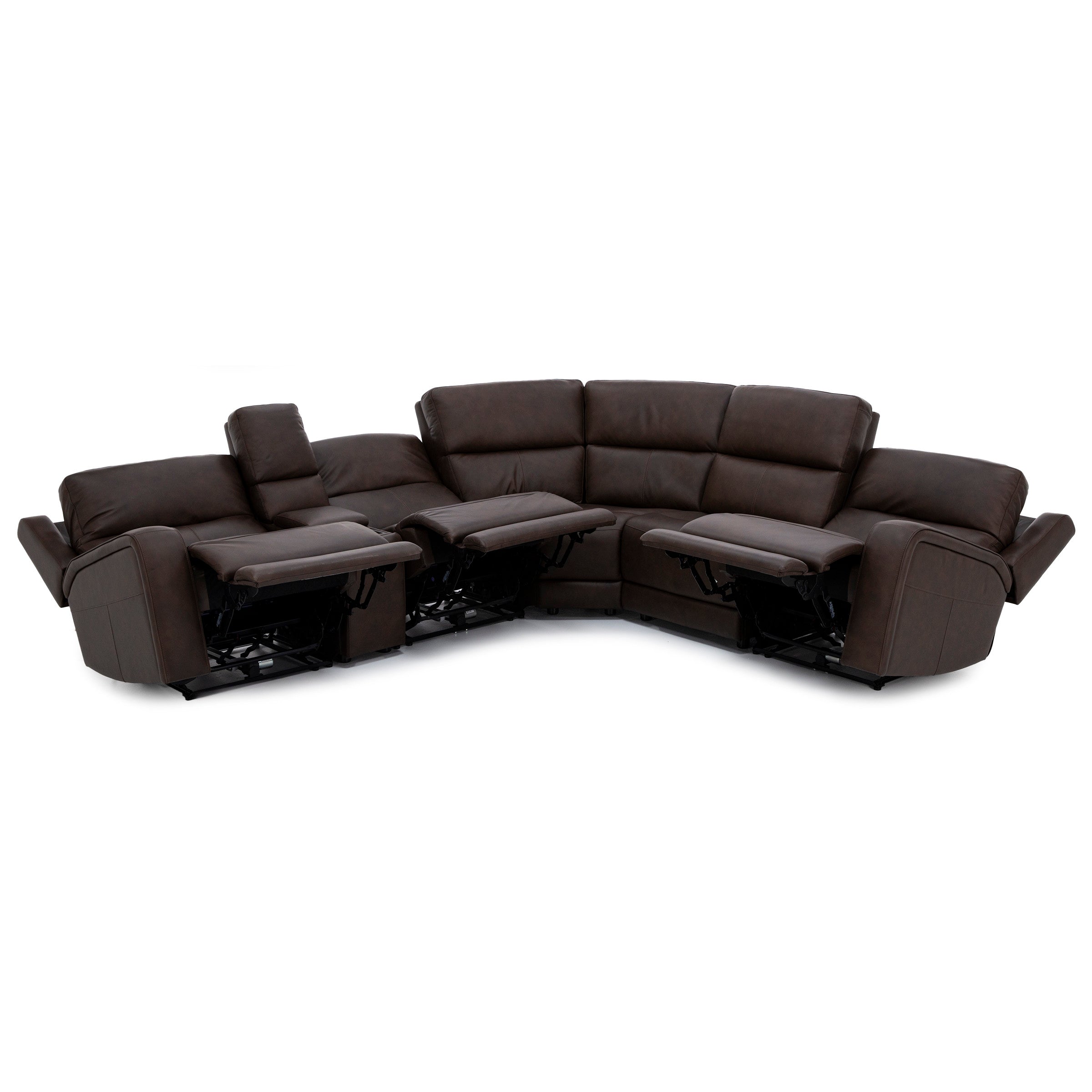 Flexsteel Harbor 6-Pc. Fully Loaded Reclining Modular With Heat and Massage