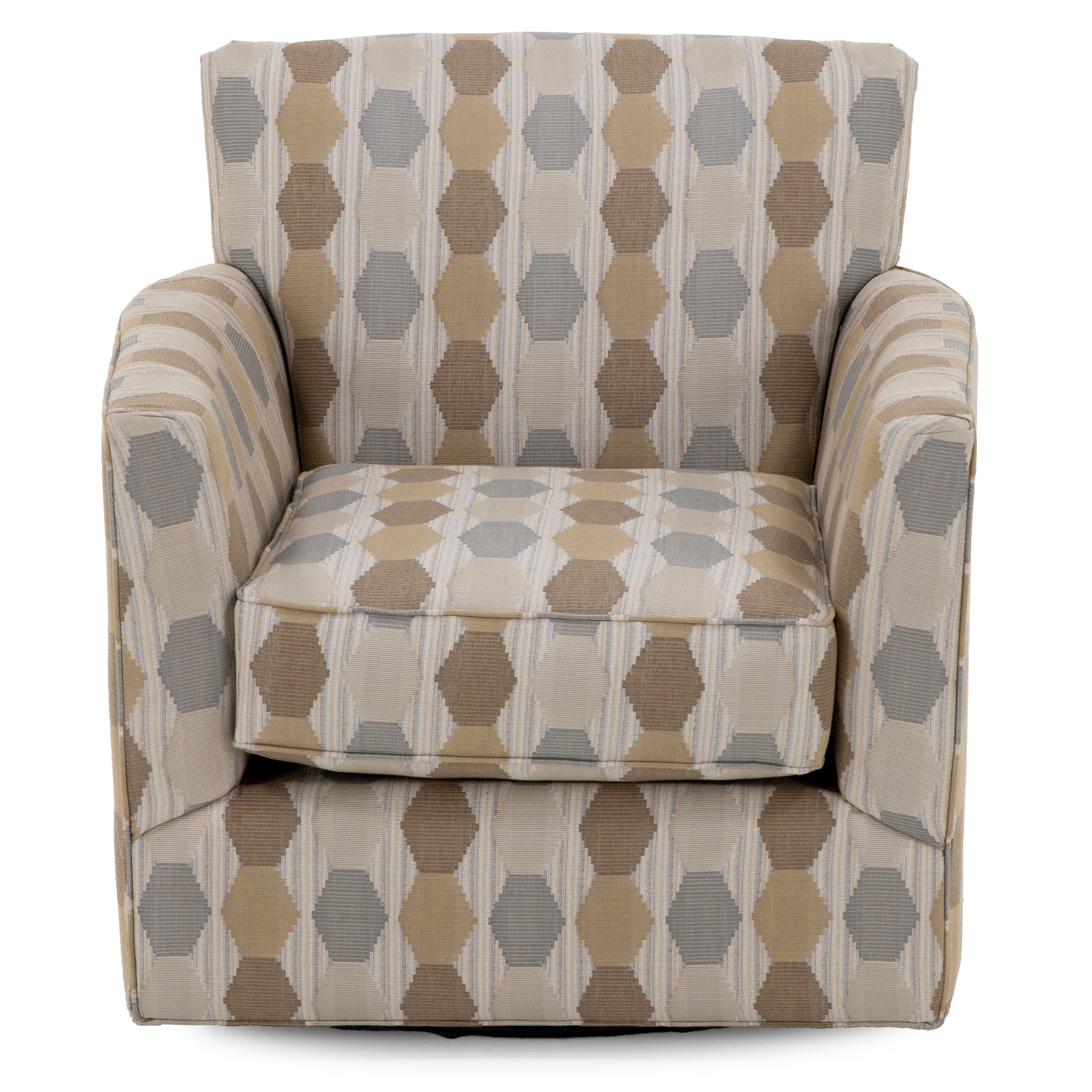 Grayson Swivel Chair in Zinc