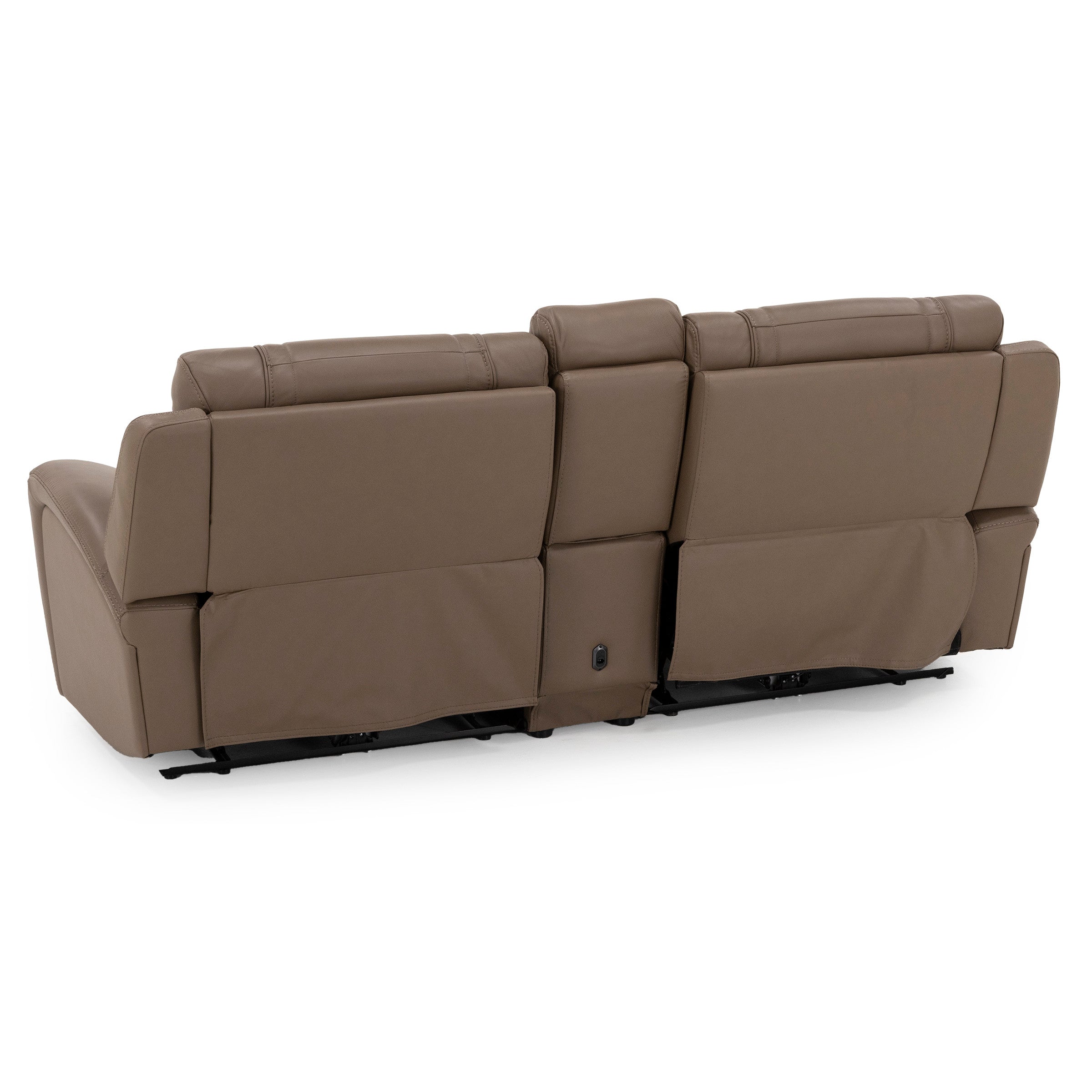 Maverick 3-Pc Leather Fully Loaded Reclining Console Loveseat With Massage