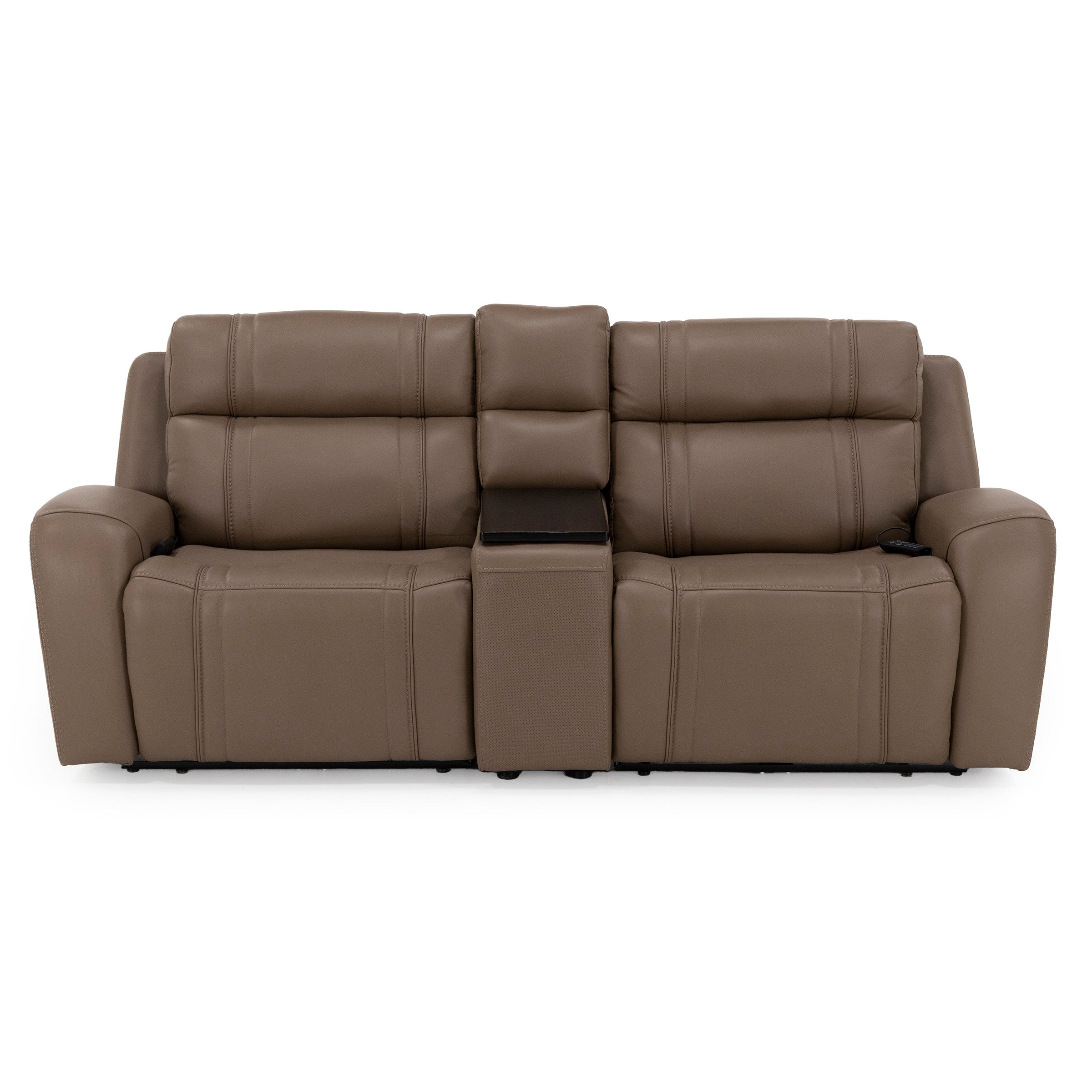 Maverick 3-Pc Leather Fully Loaded Reclining Console Loveseat With Massage